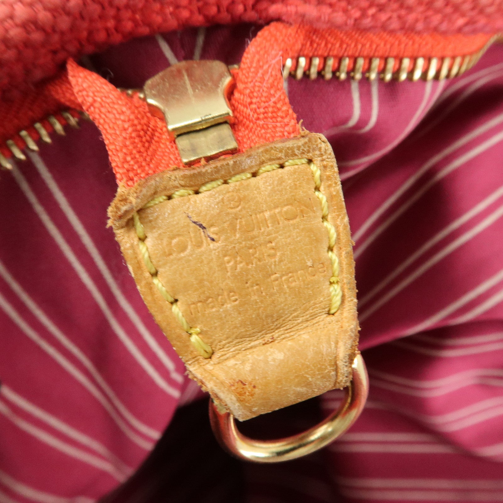 Louis Vuitton Antigua Cabas GM Canvas Shoulder Bag Rouge M40031 Used