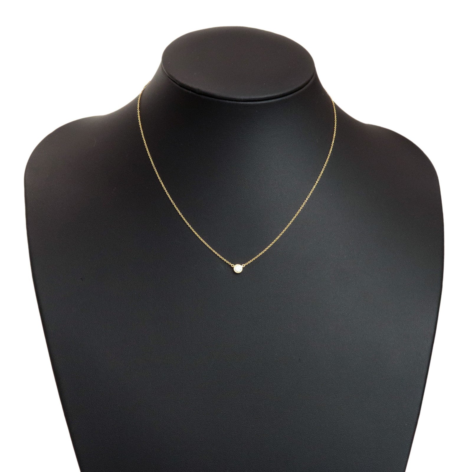 Tiffany & Co Elsa Peretti By the Yard 1P Diamond K18YG Necklace