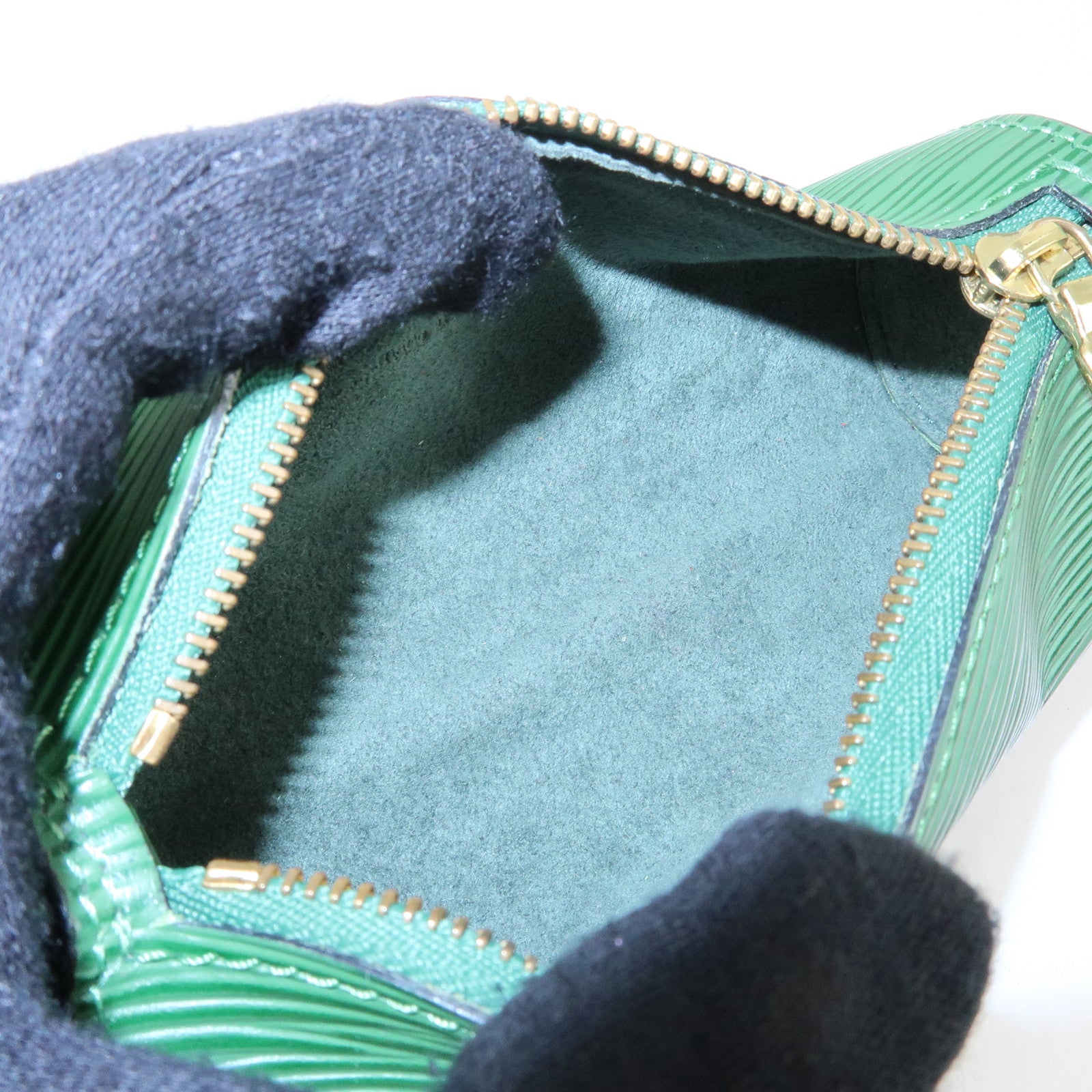 Louis Vuitton Epi Set of 3 Leather Soufflot Pouch Borneo Green Noir