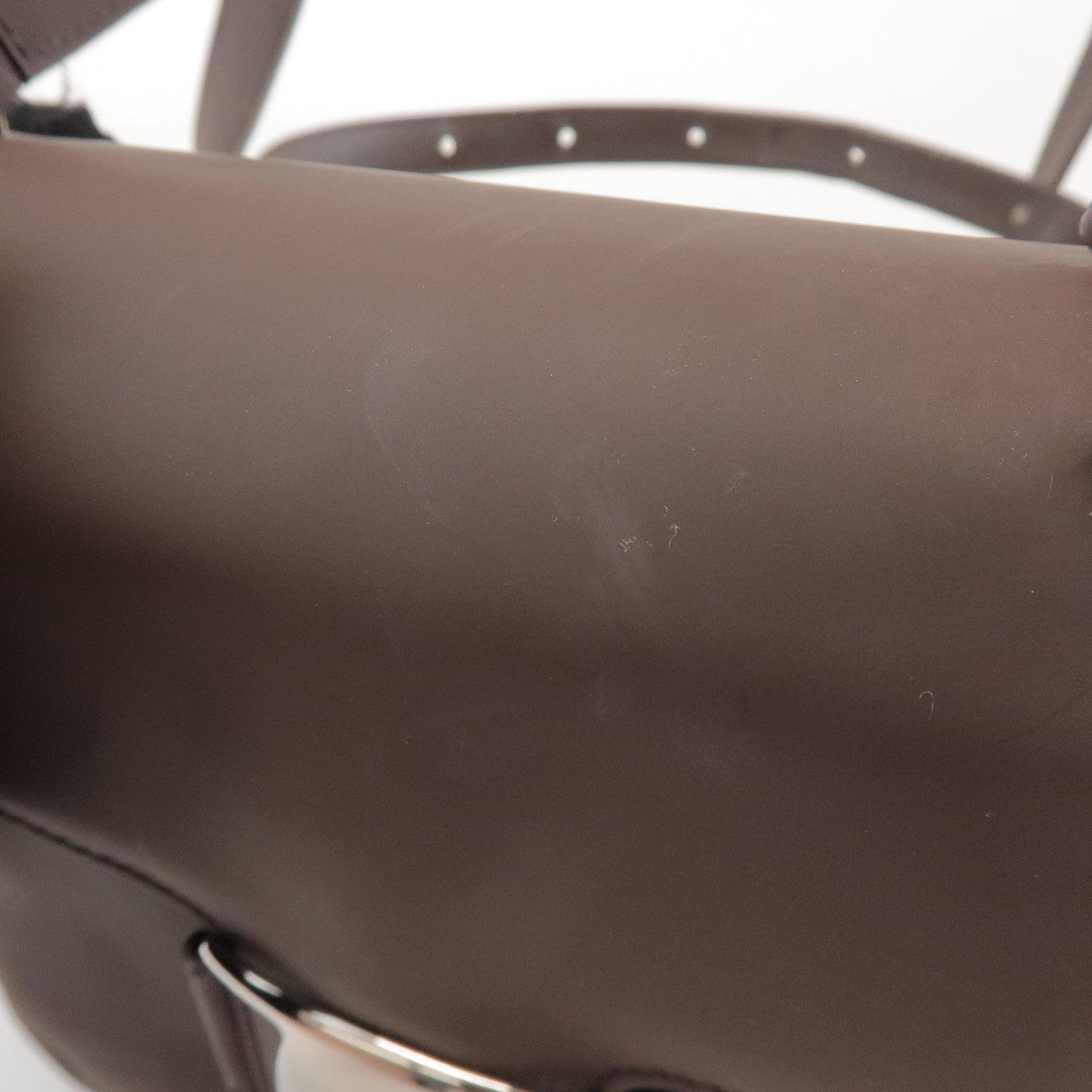 Ferragamo Vara Leather Shoulder Bag Crossbody Bag Brown