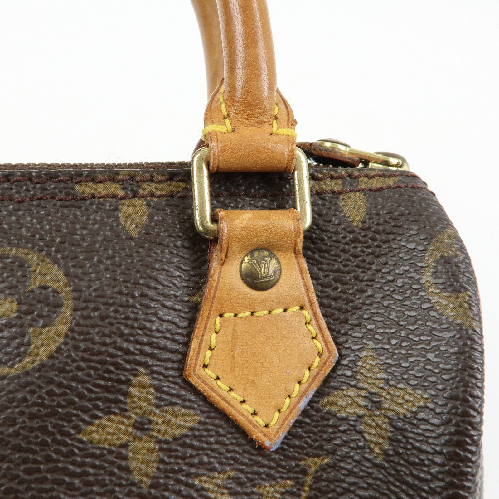 Louis Vuitton Monogram Mini Speedy Hand Bag Brown M41534