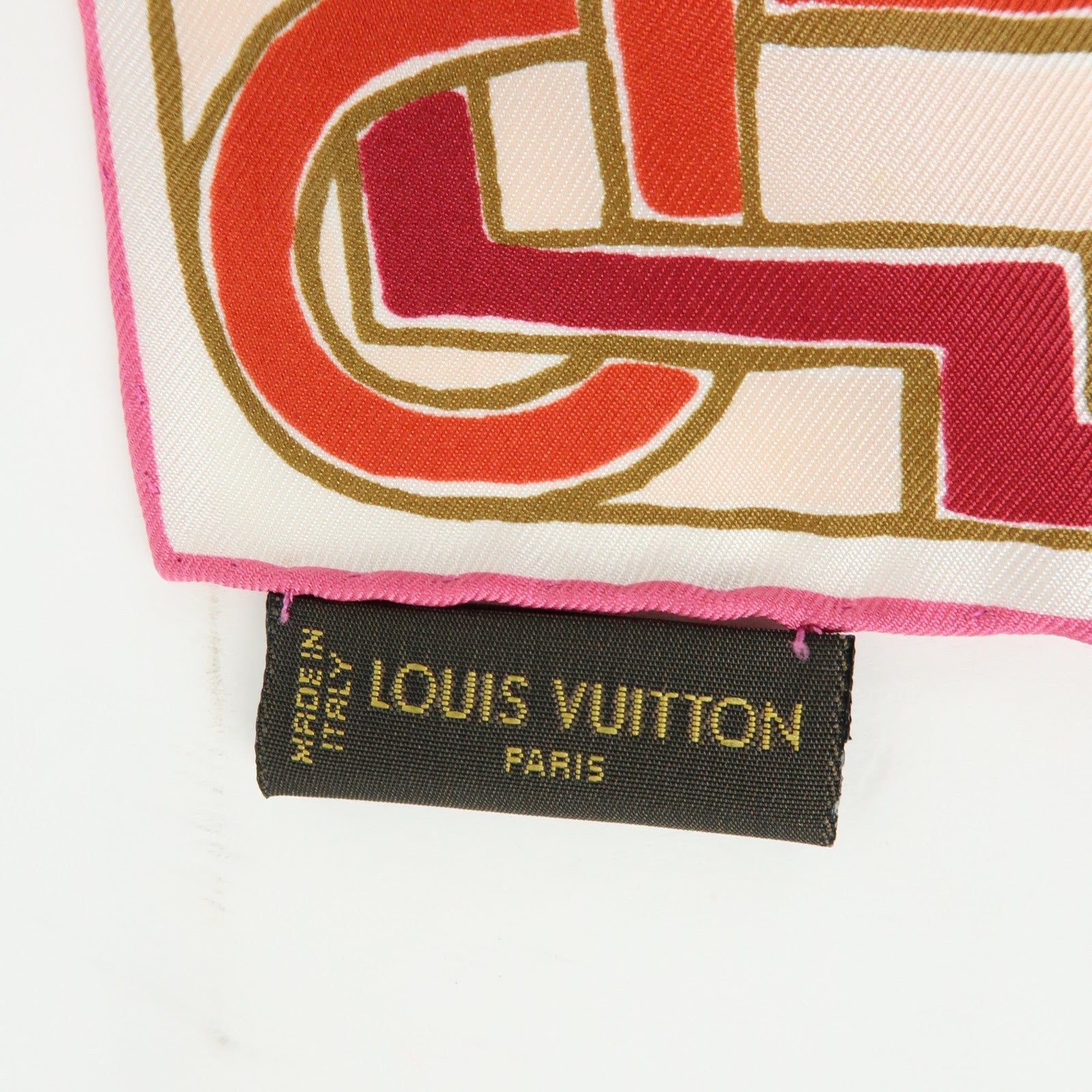 Louis Vuitton Monogram Silk 100% Scarf Rose Ballerine Mandarin