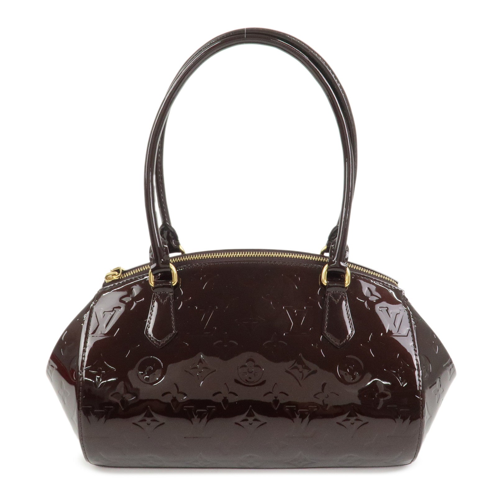 Louis Vuitton Monogram Vernis Sherwood PM Hand Bag Amarante M91493