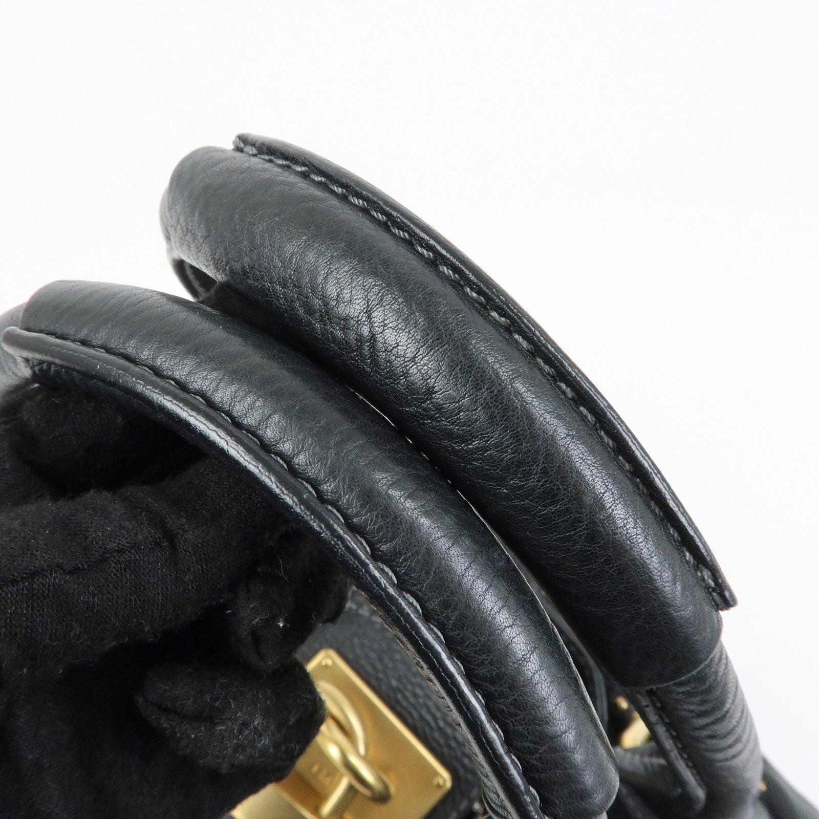 Chloe Paddington Leather Tote Bag Shoulder Bag Hand Bag Black