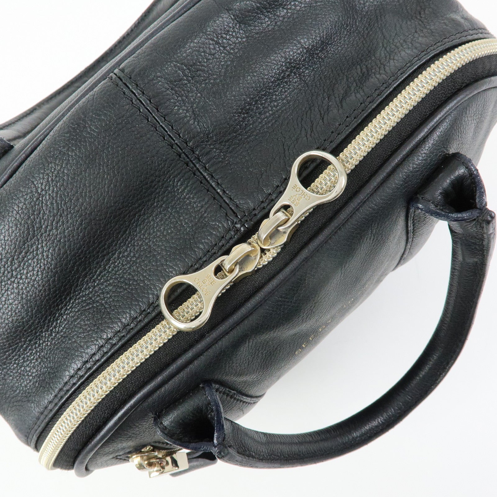 Chloe See By Chloe Leather 2Way Bag Shoulder Bag Hand Bag Black