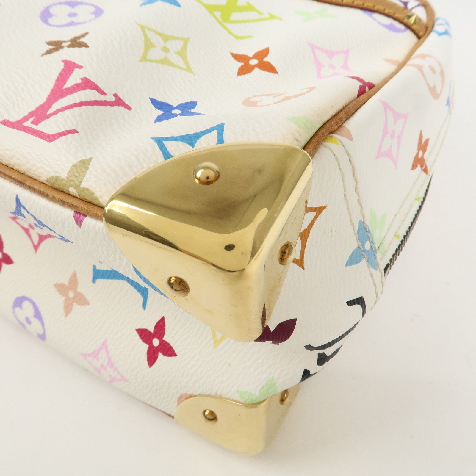 Louis Vuitton Monogram Multicolor Trouville Hand Bag Blanc M92663