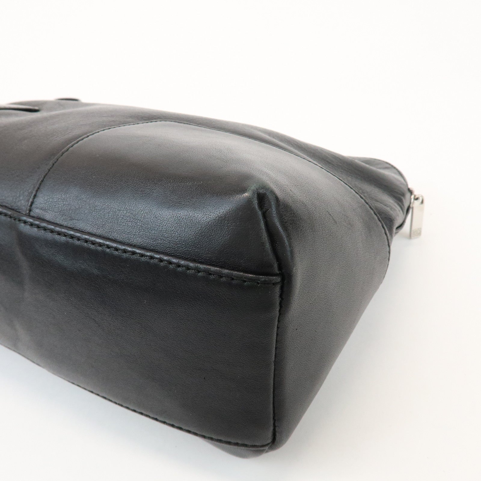 LOEWE Anagram Logo Leather Clutch Bag Black