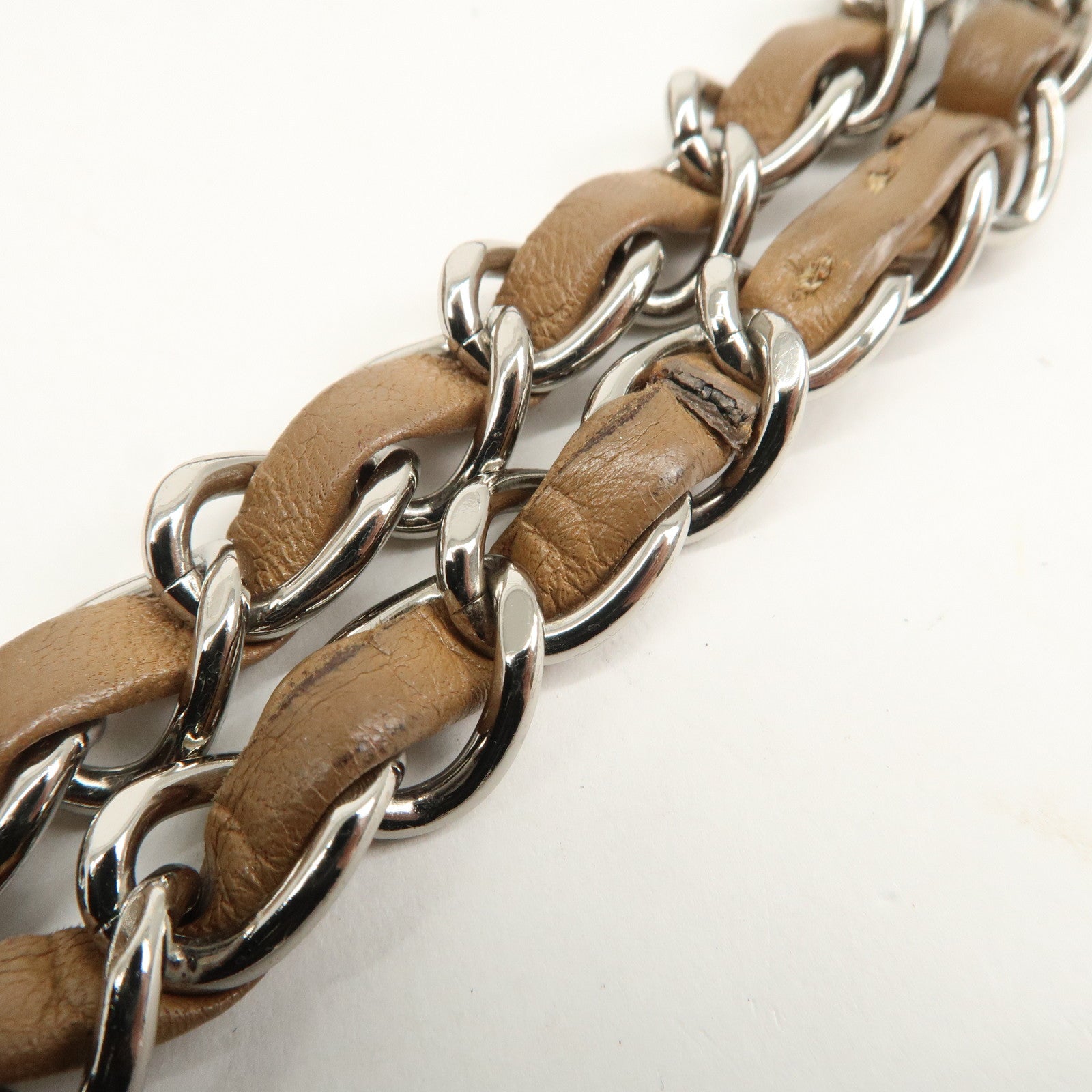 CHANEL East West Chain Shoulder Bag Hand Bag Tote Bag Brown