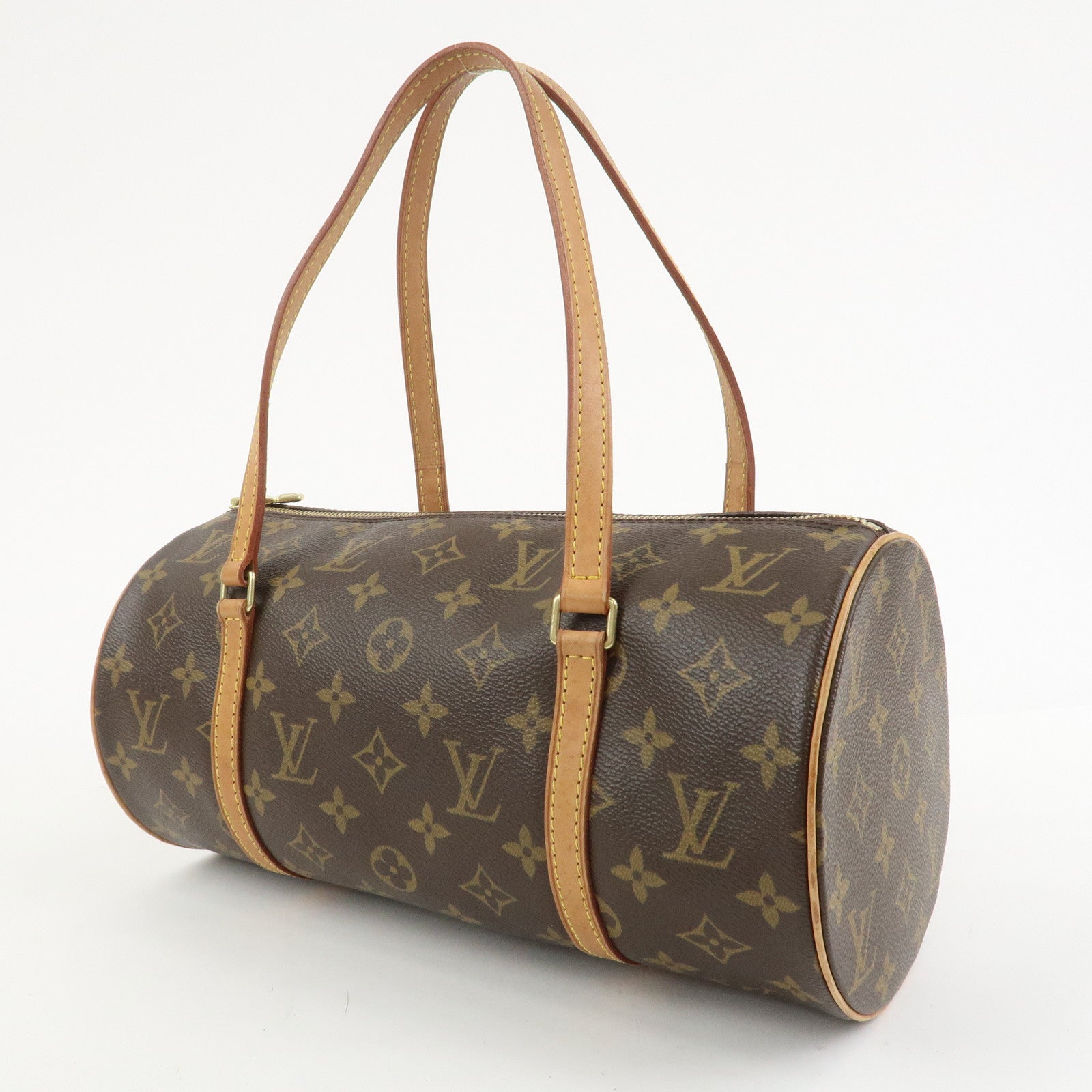 Louis Vuitton Monogram Papillon 30 Hand Bag Brown M51385