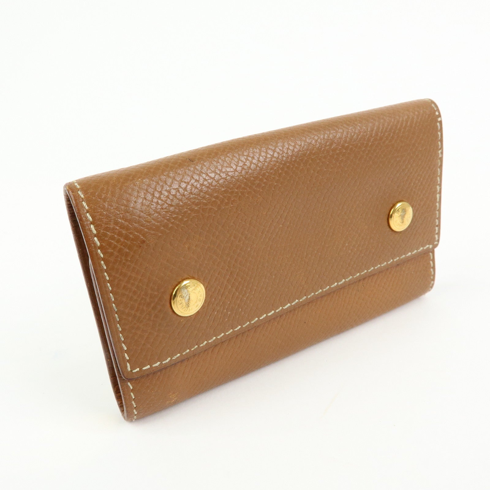 HERMES Beau Epsom Etui Cles 4 Key Case Key Holder □C Stamped Gold