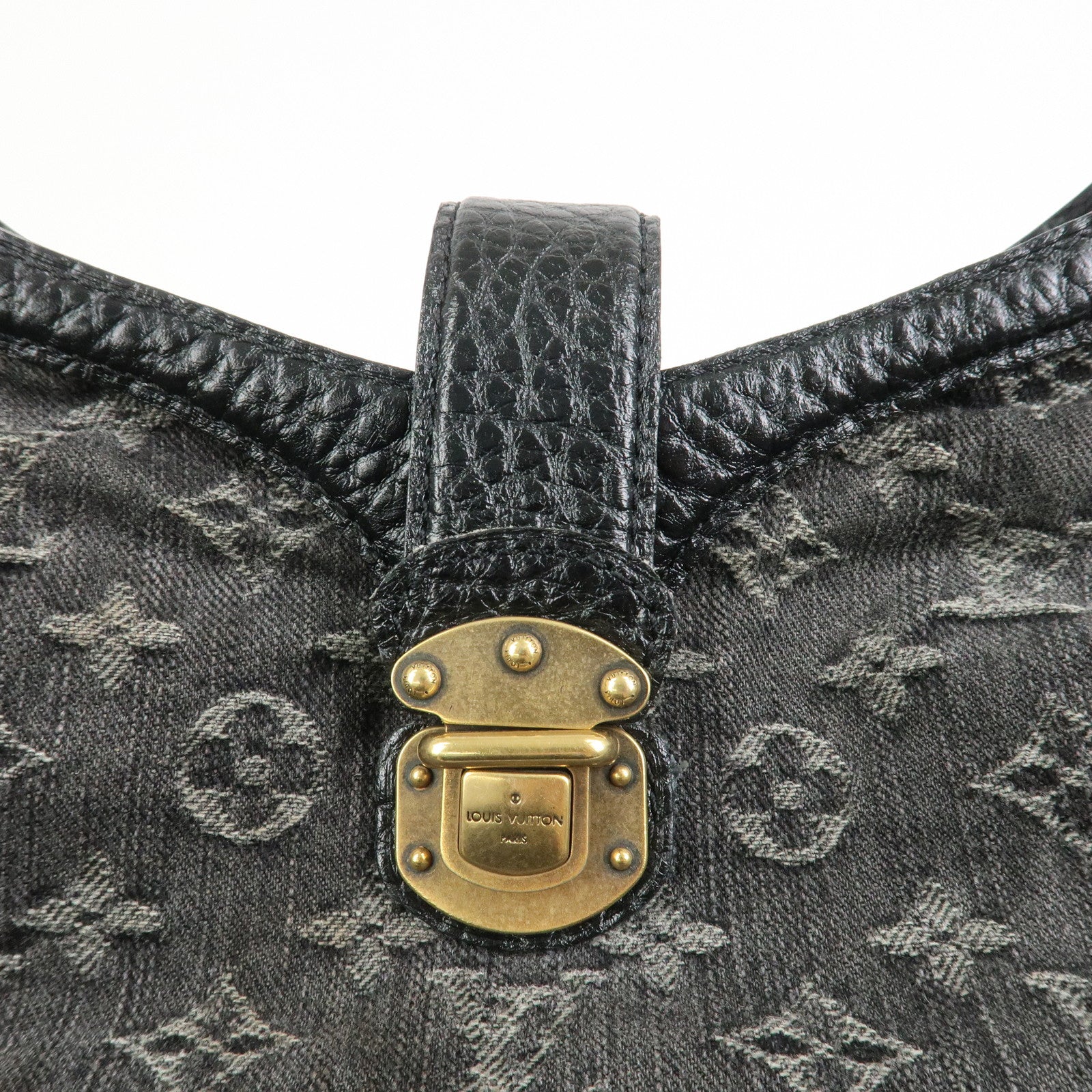 Louis Vuitton Monogram Denim Slightly Shoulder Bag Noir M95835