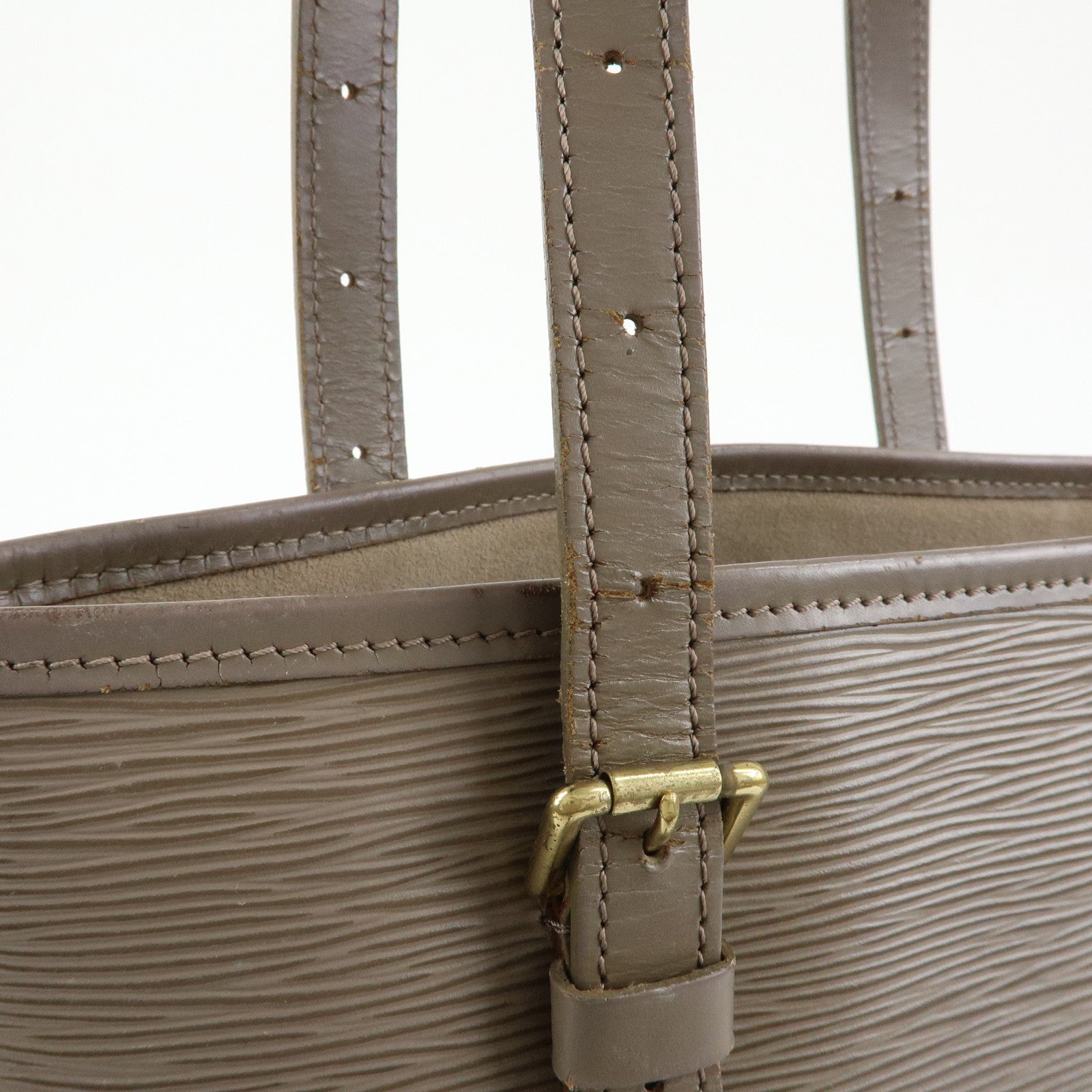 Louis Vuitton Epi Leather Bucket GM Tote Bag Shoulder Bag Gris