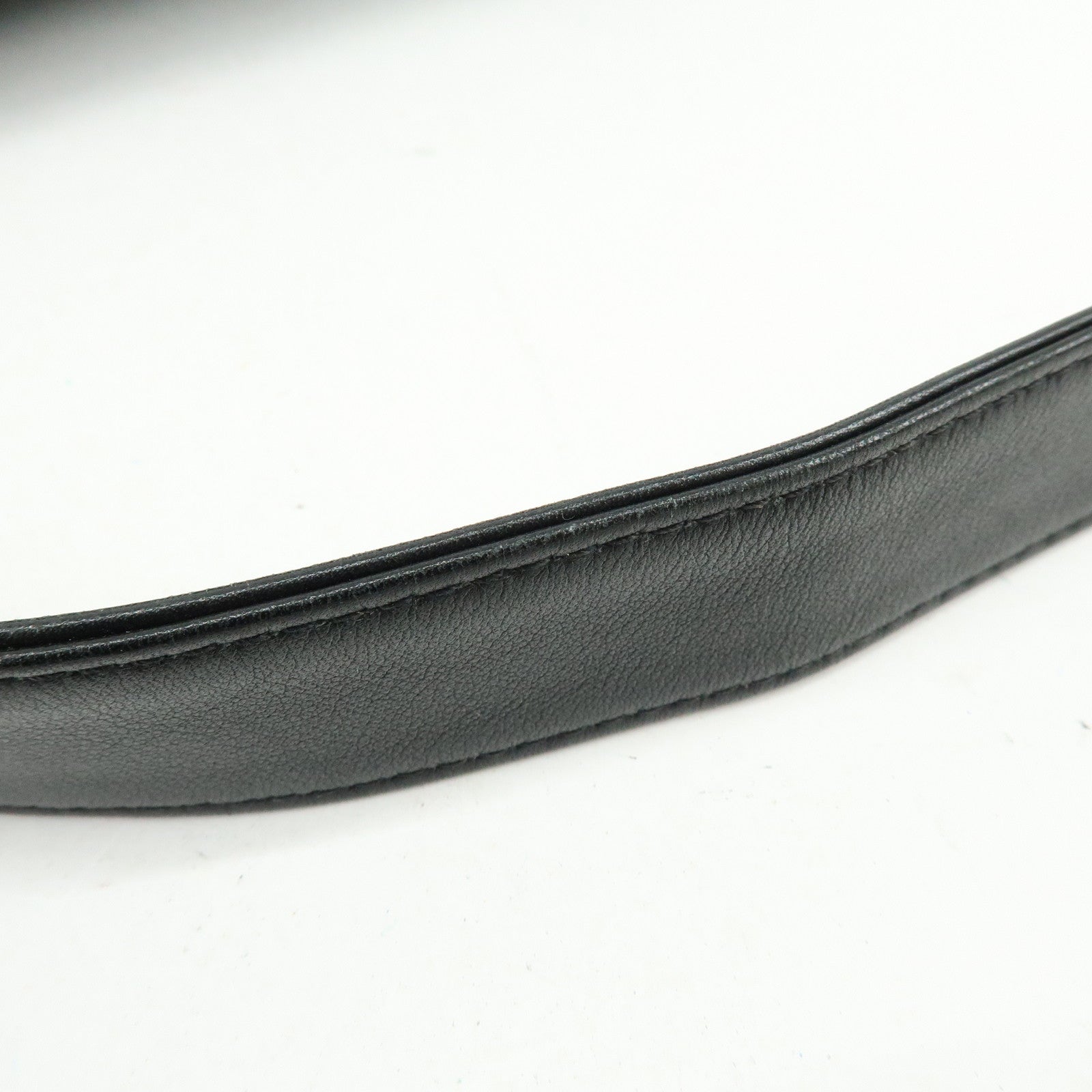 CHANEL Calf Leather Shoulder Bag Black