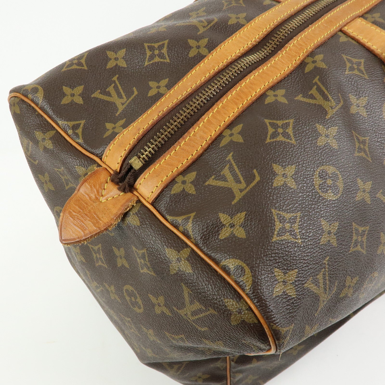 Louis Vuitton Monogram Sac Souple 55 Boston Bag Brown M41622