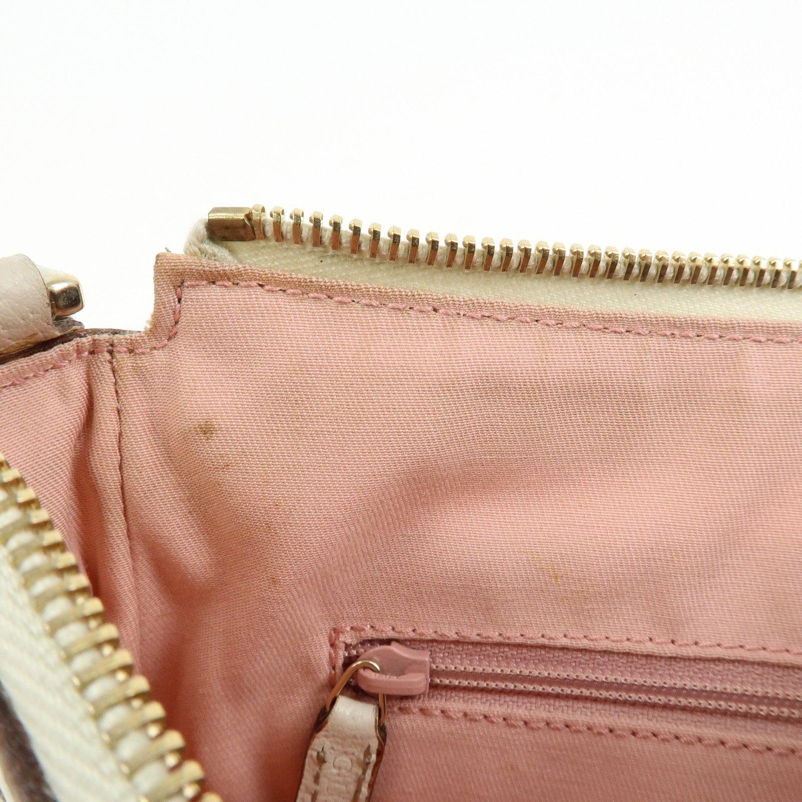 GUCCI GG Canvas Shoulder Bag Hand Bag Pink White 146244