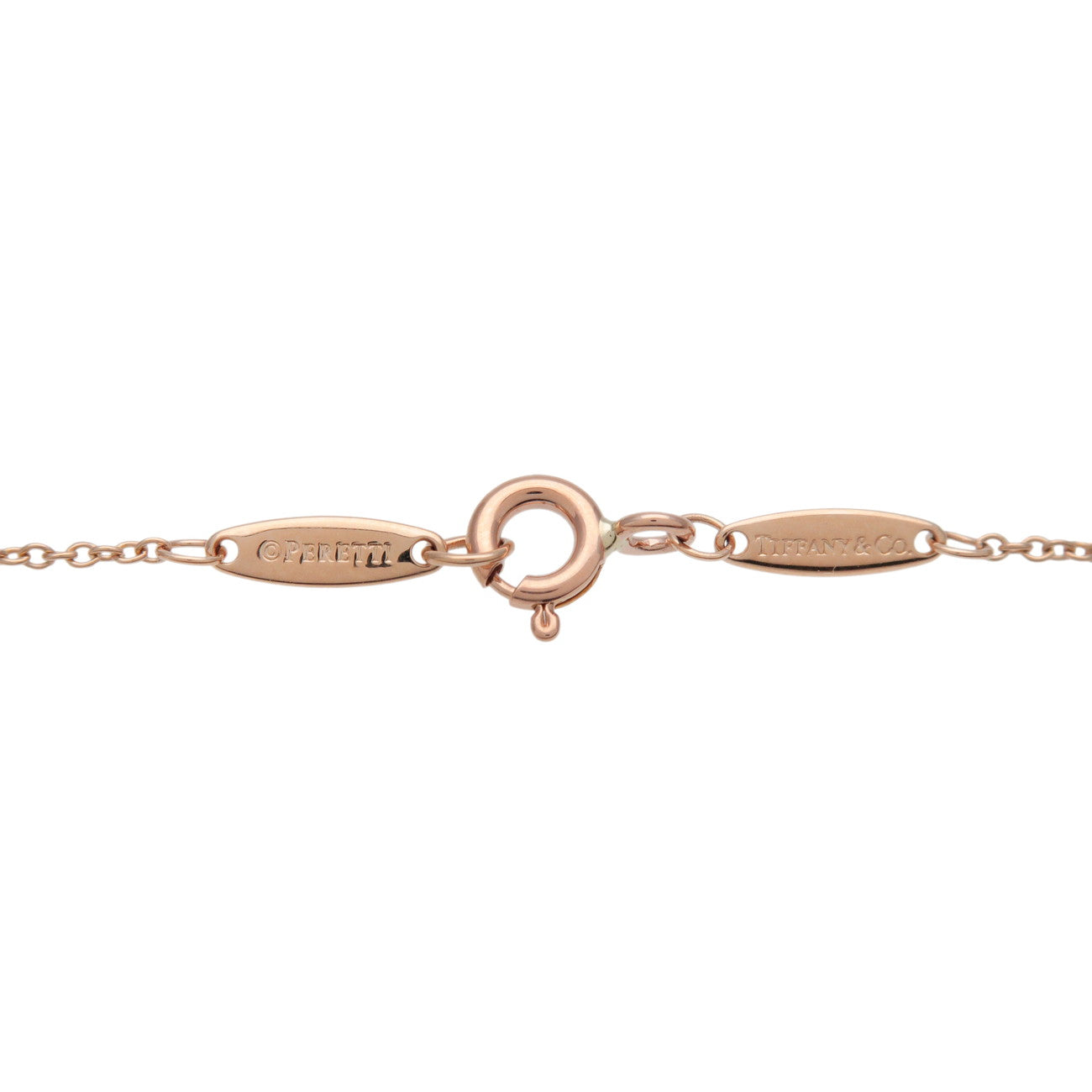 Tiffany & Co By The Yard 1P Diamond Necklace K18 750PG Rose Gold