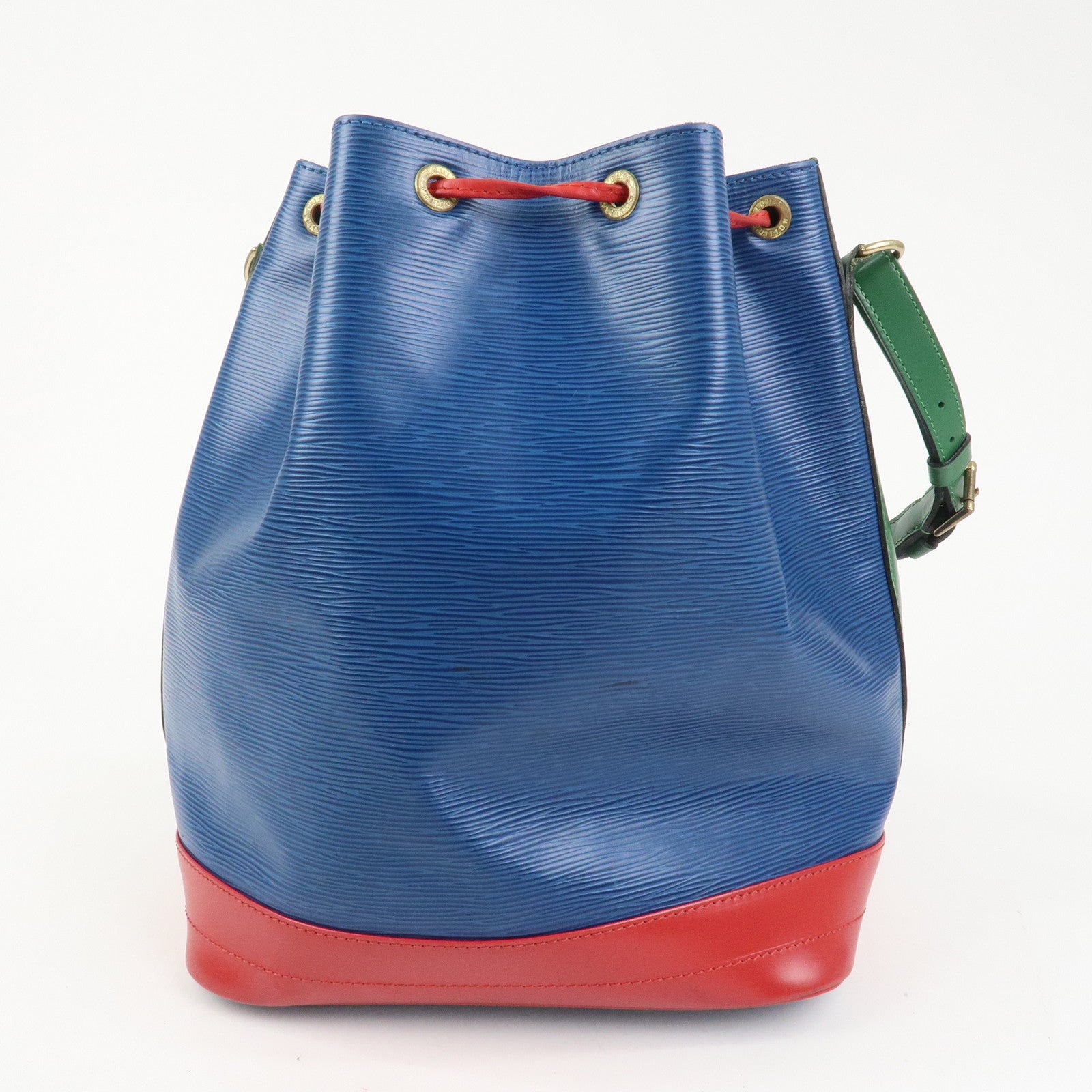 Louis Vuitton Epi Noe Tricolor Shoulder Bag Blue Green Red M44082
