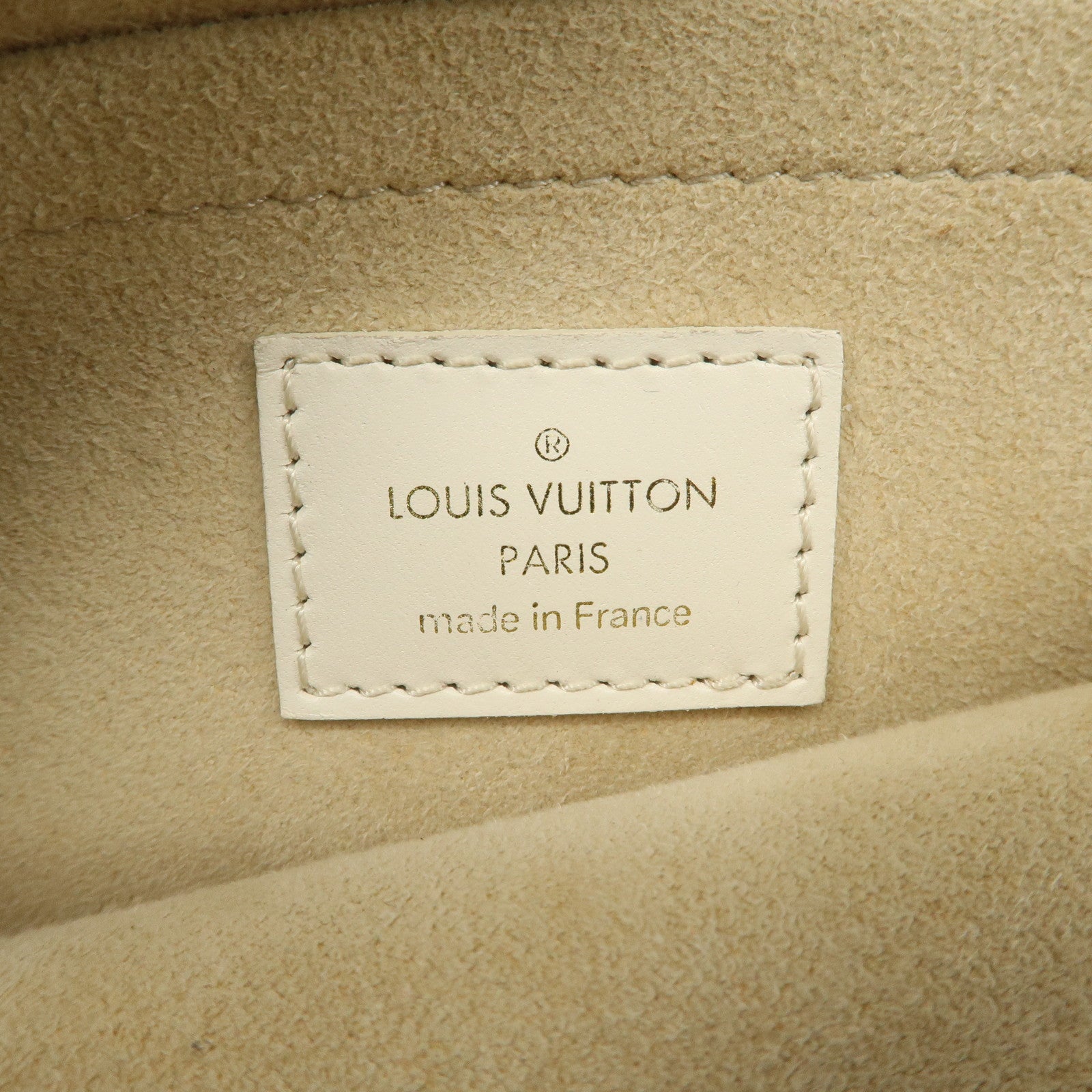 Louis Vuitton Monogram Mini Lin Trapeze PM Hand Bag Caramel M40059 Used