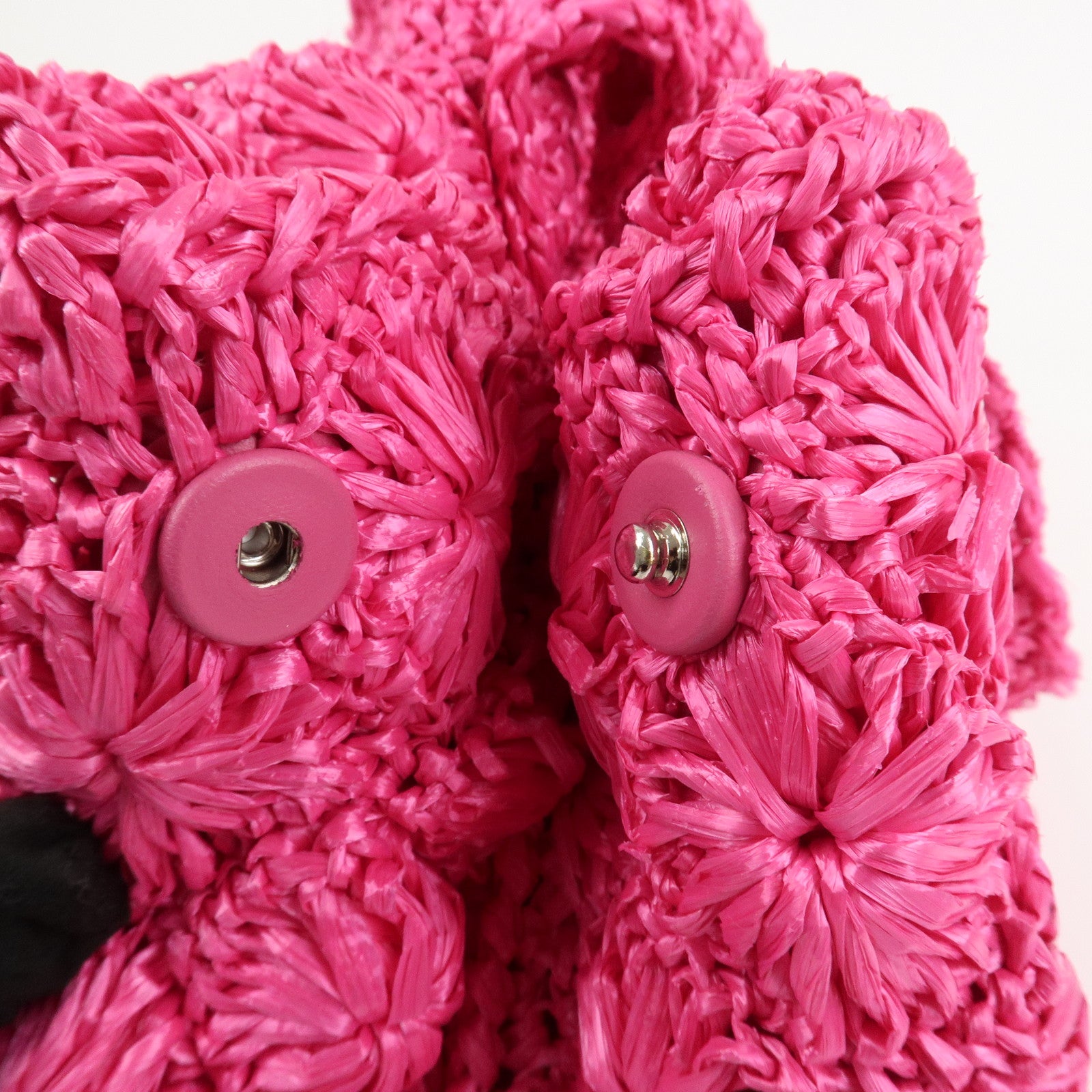 PRADA Canapa Raffia 2Way Bag Hand Bag Shoulder Bag Pink BN2888