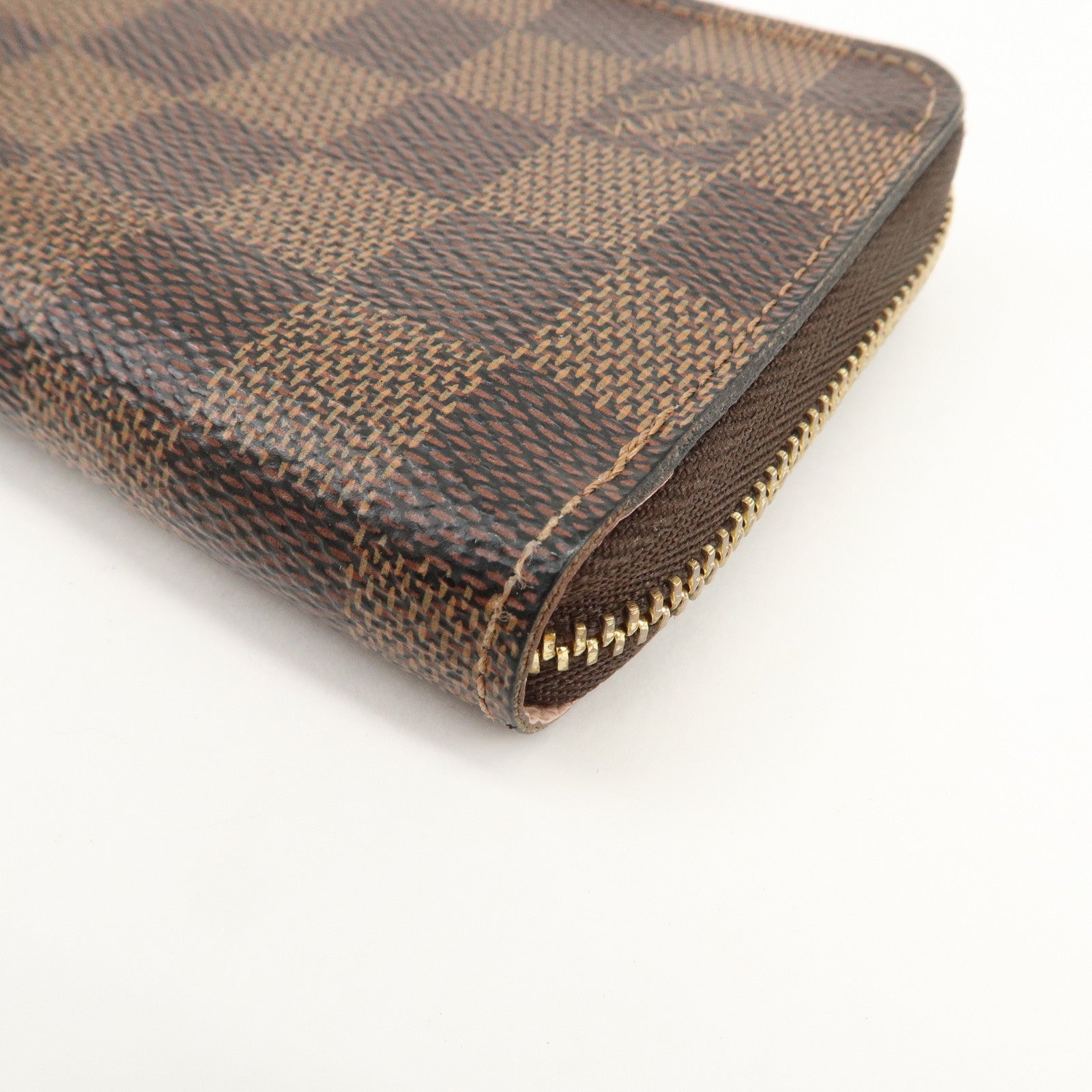 Louis Vuitton Damier Zippy Round Coin Purse Damier Ebene N60213