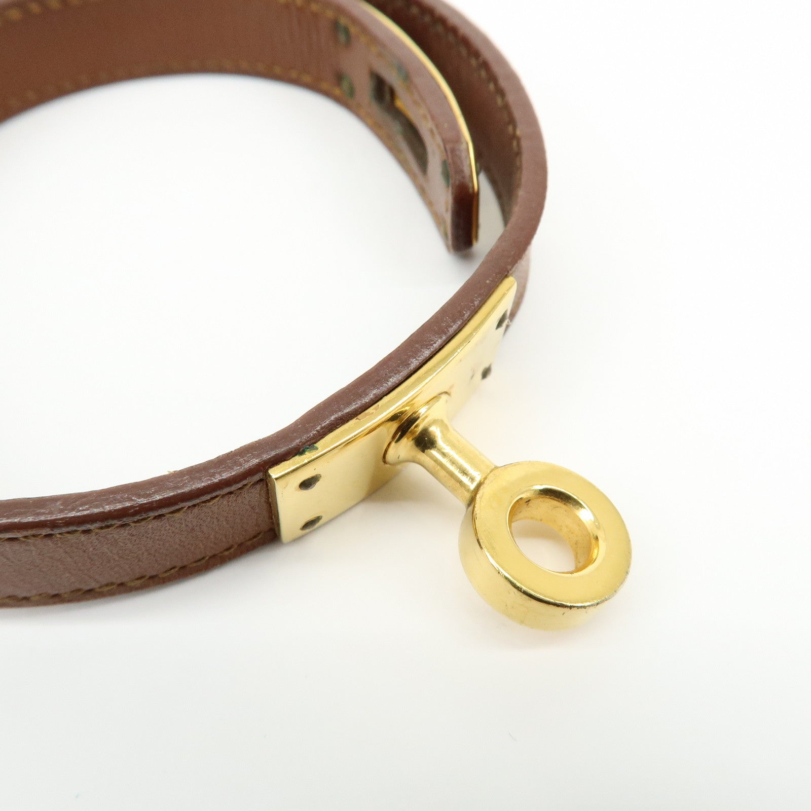 HERMES Vaux Swift Mini Kelly Double Tour Bracelet Brown