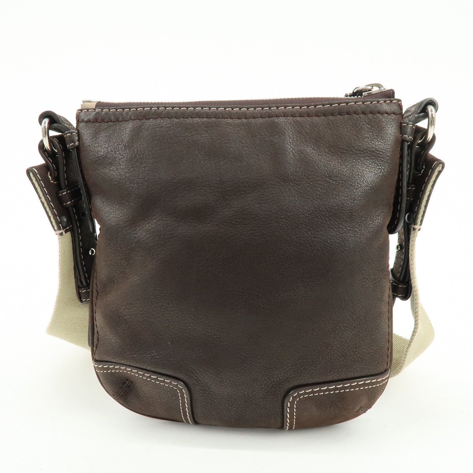 LOEWE Anagram Leather Shoulder Bag Crossbody Bag Brown