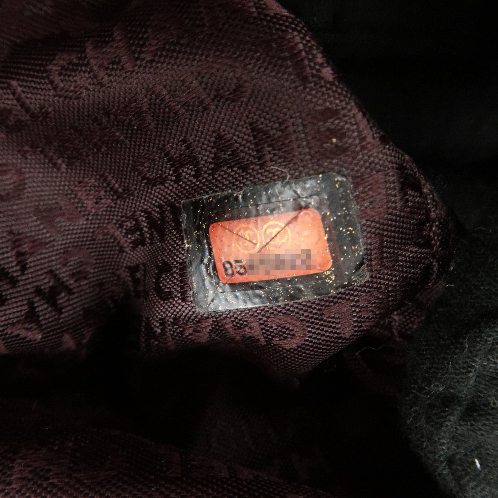 CHANEL COCO Mark Lamb Skin Hand Bag Pink Beige