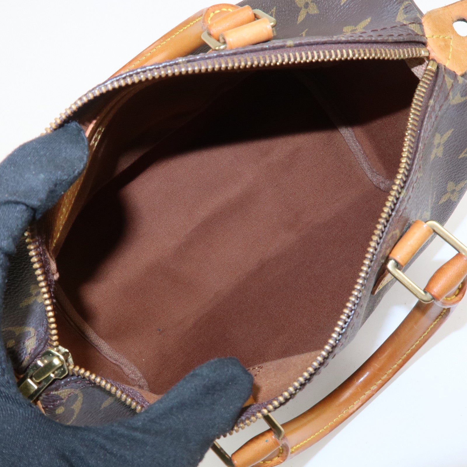 Louis Vuitton Monogram Speedy 25 Boston Bag Hand Bag Brown M41528