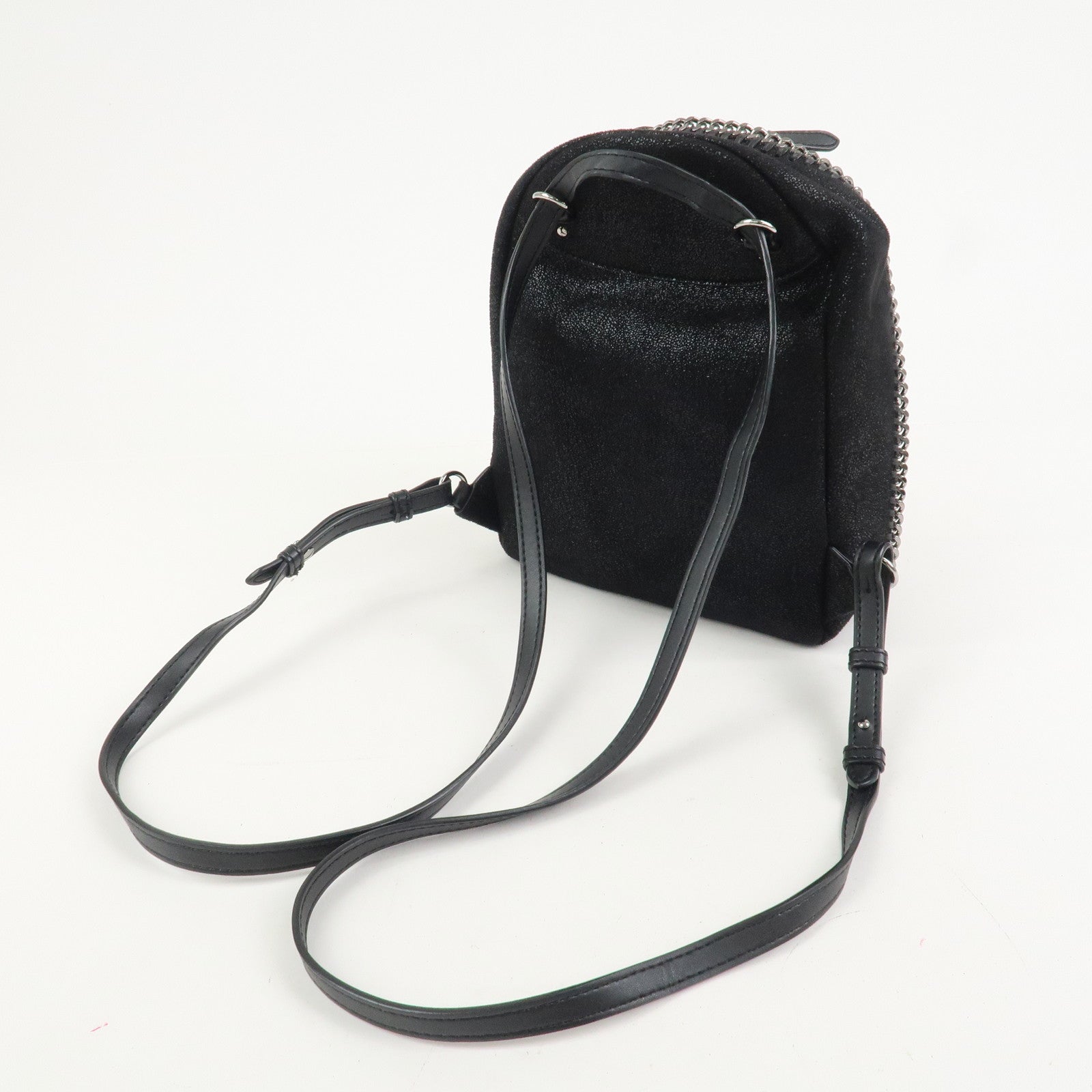 STELLA MCCARTNEY Falabella Polyester Leather Backpack Black