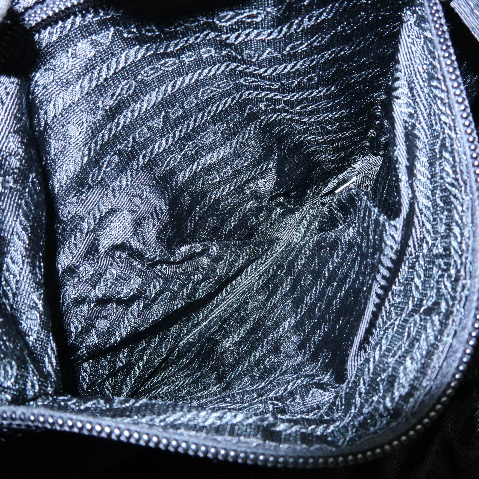 PRADA Triangle Logo Nylon Leather Backpack Rucksuck Black