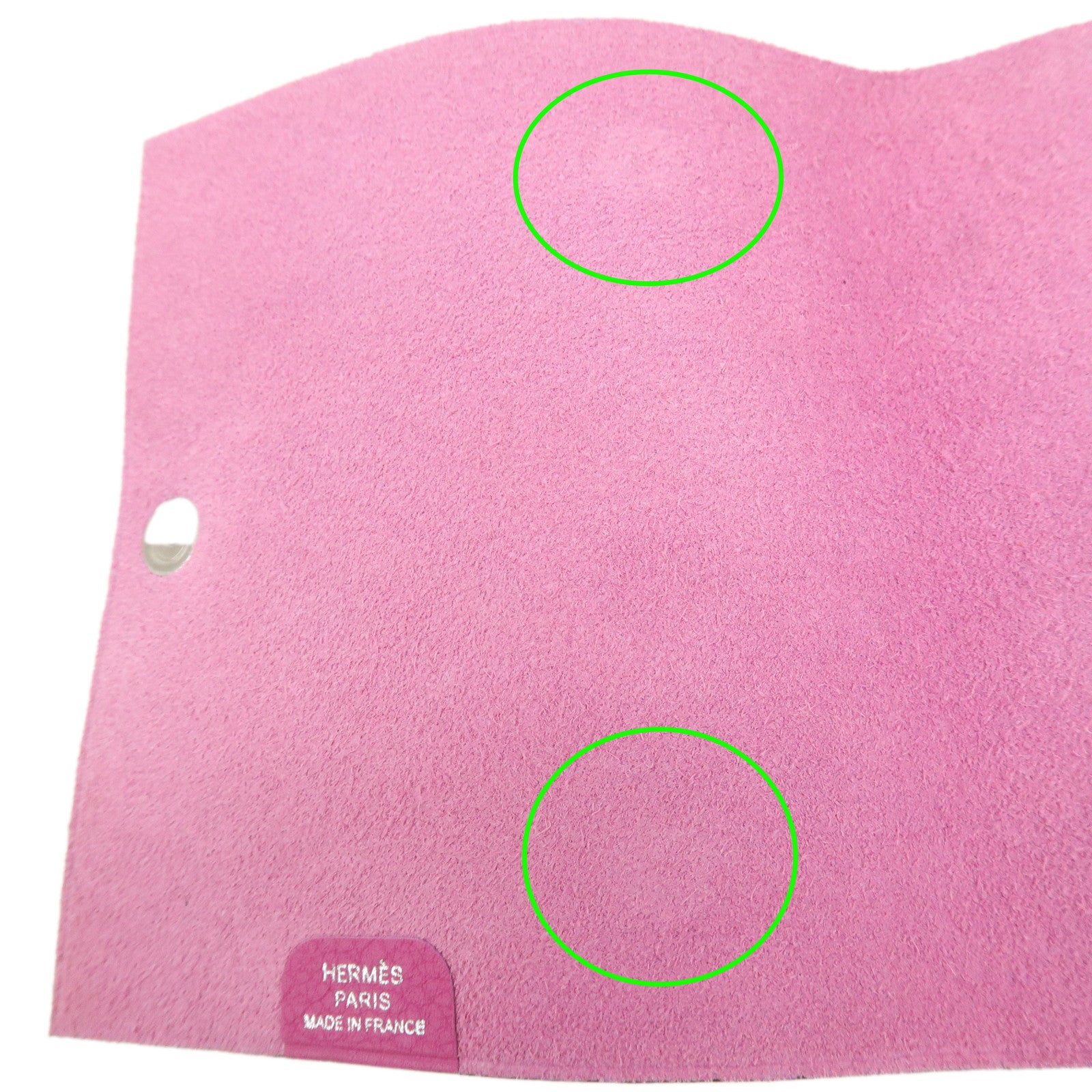 HERMES Ulysse Mini Leather C Stamped Note Book Cover Pink