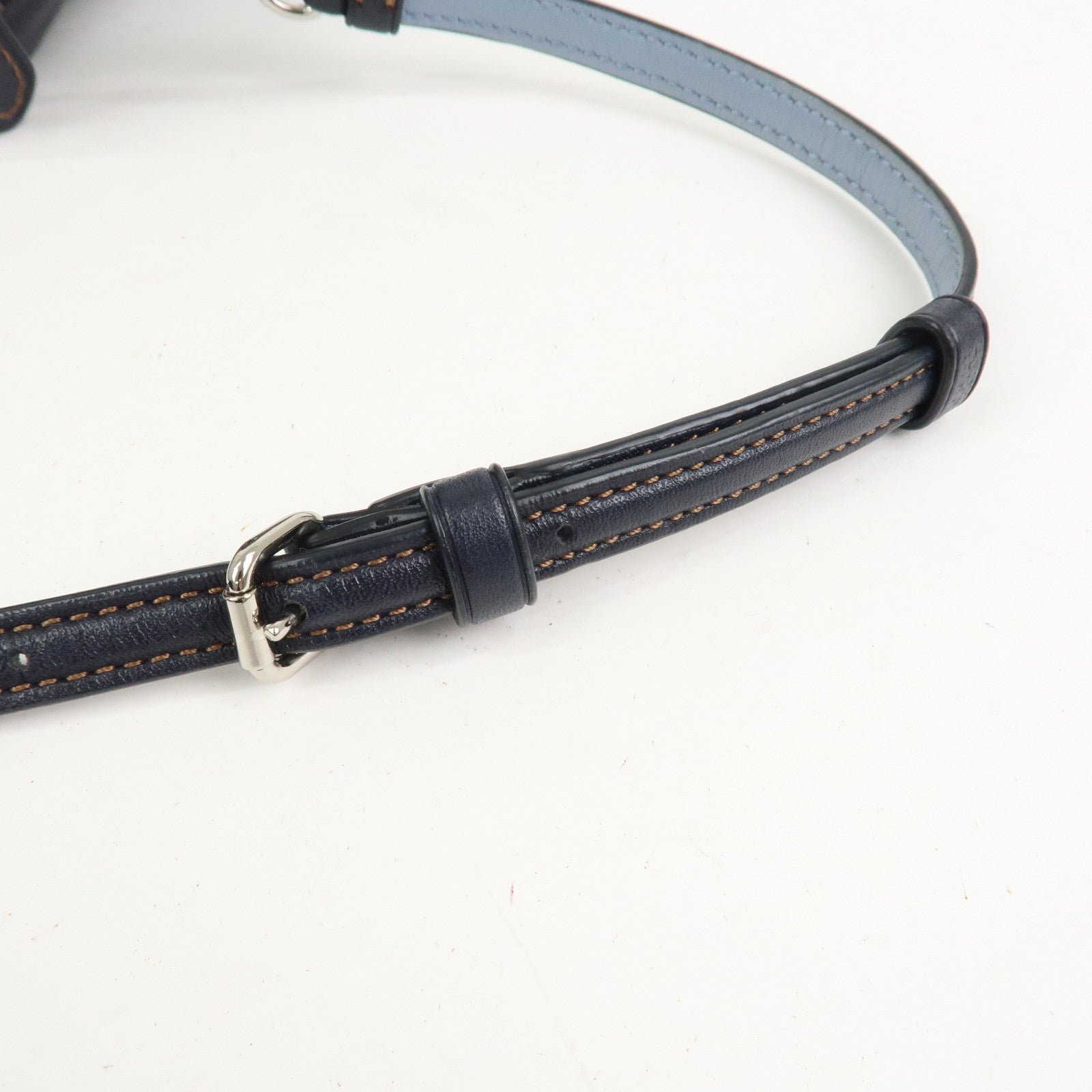 COACH Signature Denim Leather 2Way Bag Shoulder Bag Hand Bag