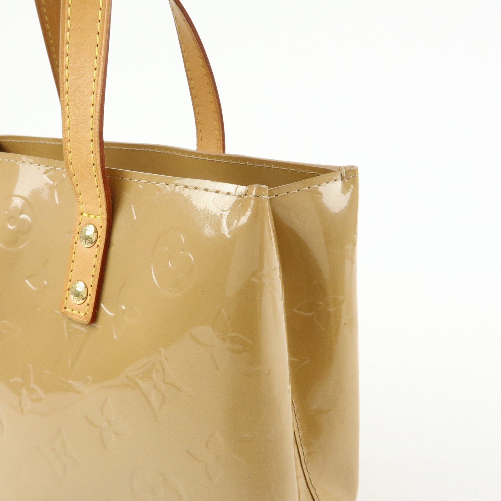 Louis Vuitton Monogram Vernis Reade PM Hand Bag Noisette M91334