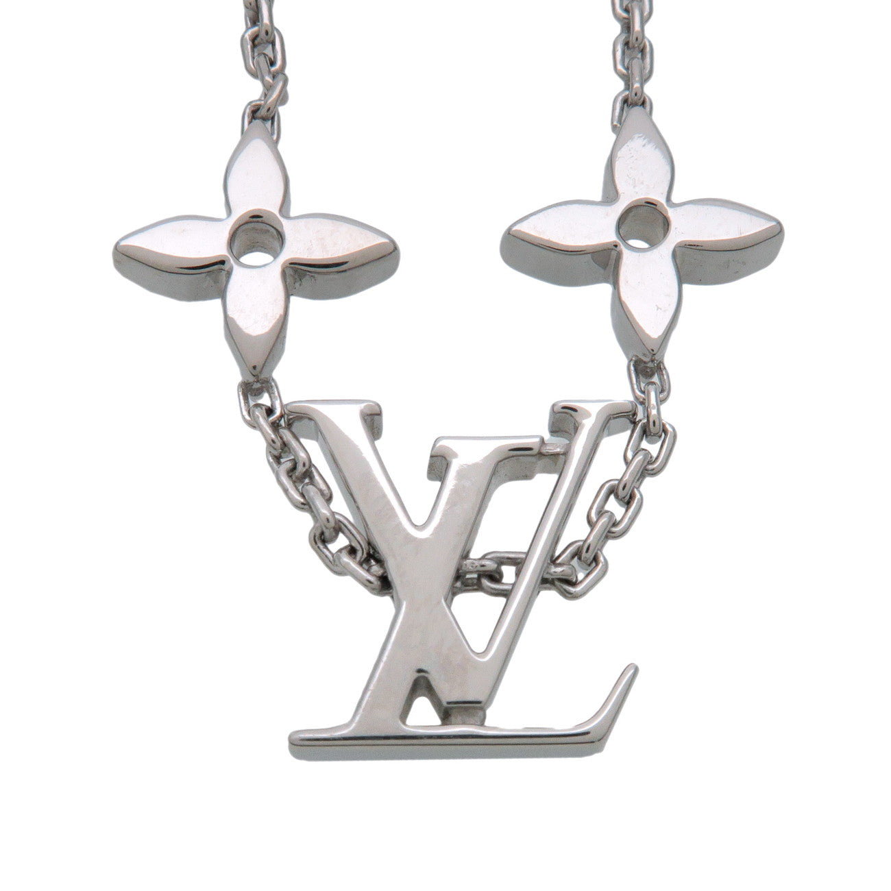 Louis Vuitton Monogram Bracelet K18 750WG White Gold Q95011