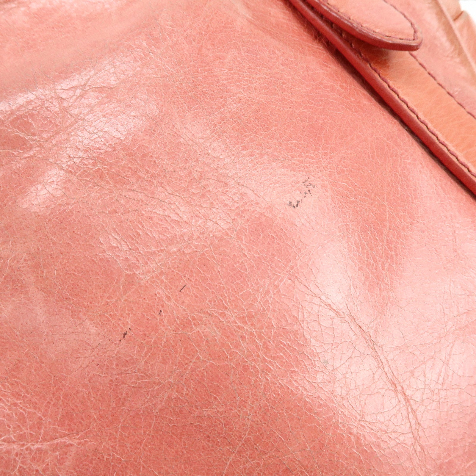 MIU MIU Leather 2Way Bag Hand Bag Shoulder Bag Pink