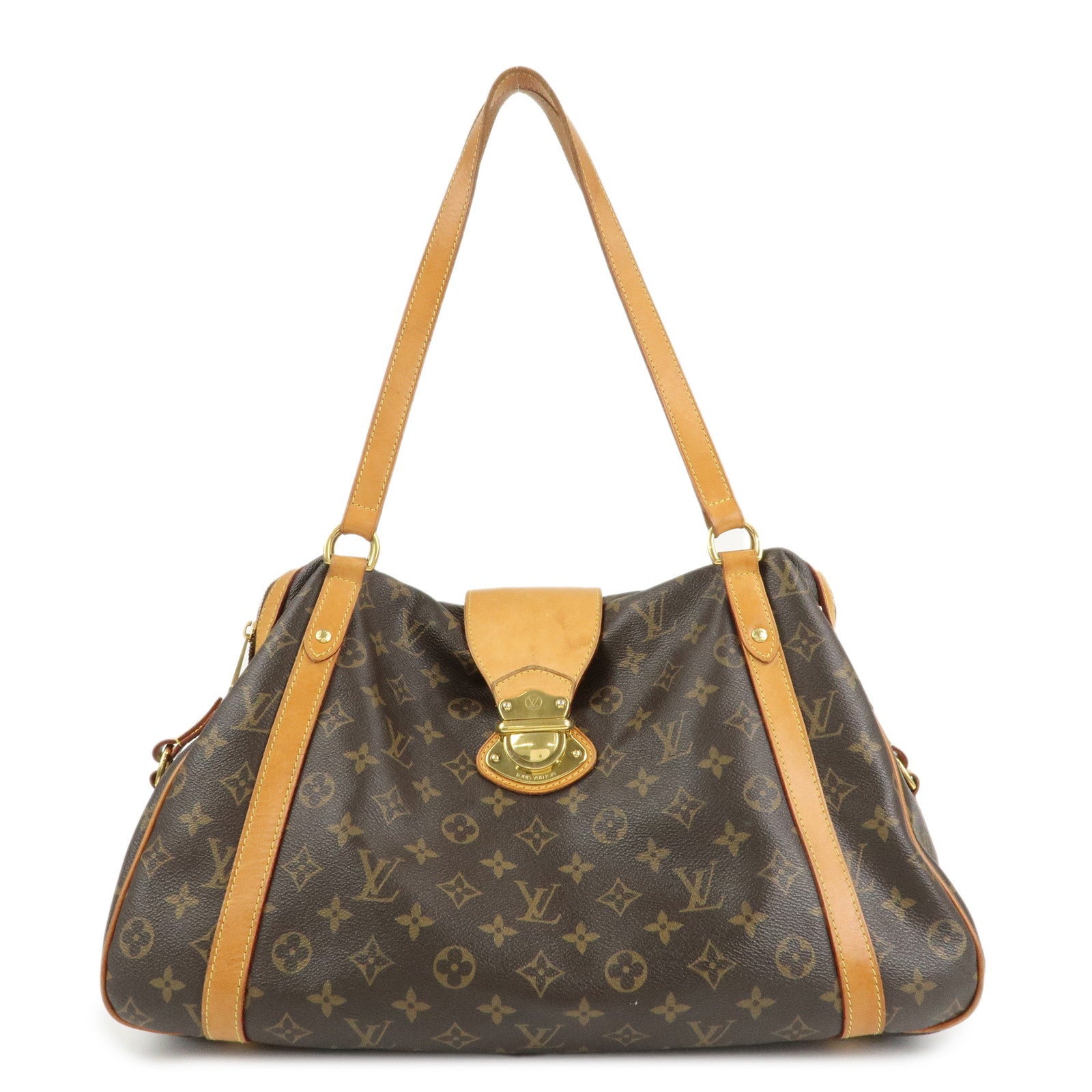 Louis Vuitton Monogram Stresa GM Shoulder Bag Brown M51188 Used