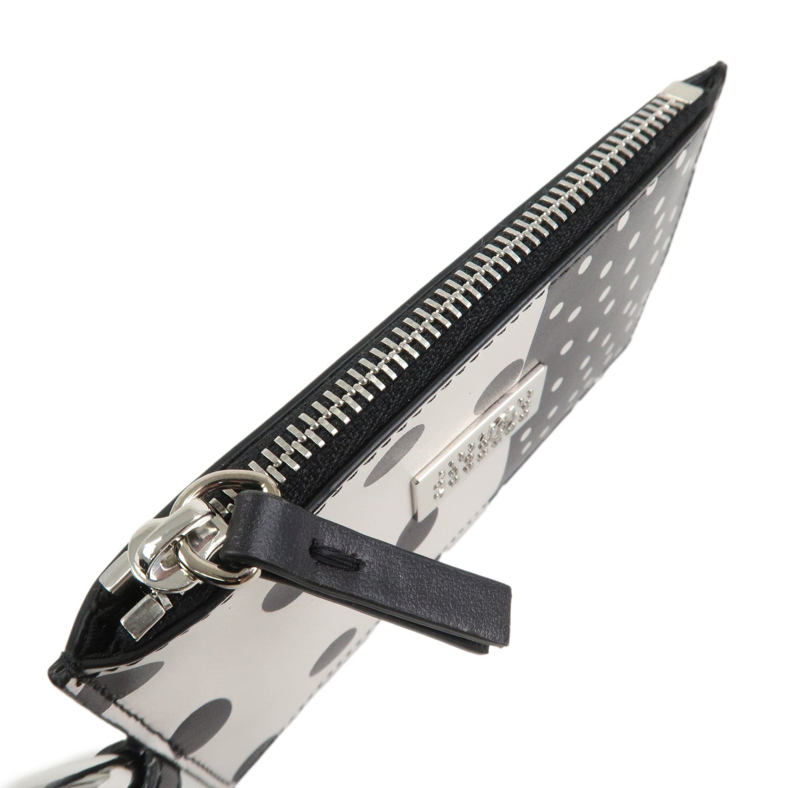 Maison Margiela MM6 Scarf Print Leather Card Case Card Holder Black