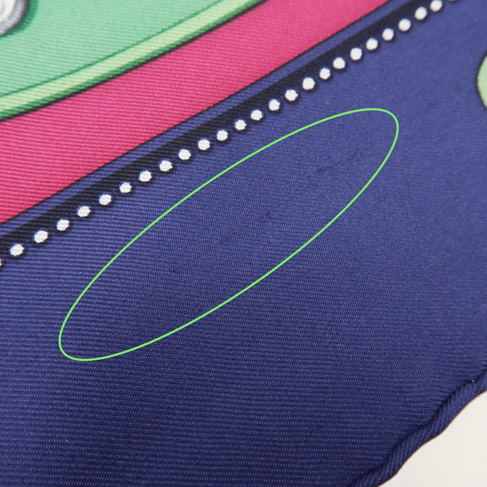 HERMES Carre 90 Silk 100% Scarf TSUBAS Guard Print Purple Green