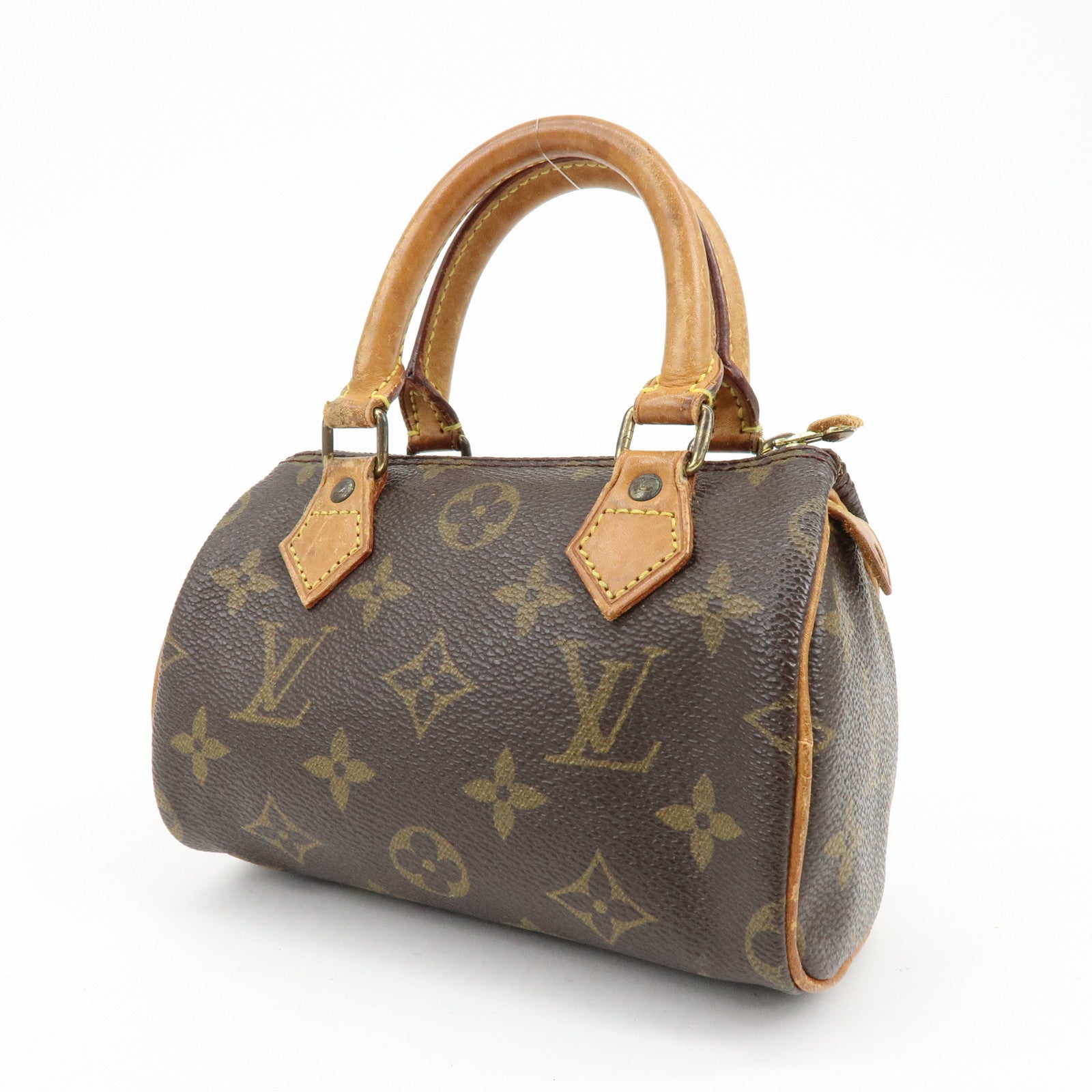 Louis Vuitton Monogram Mini Speedy Hand Bag Brown M41534