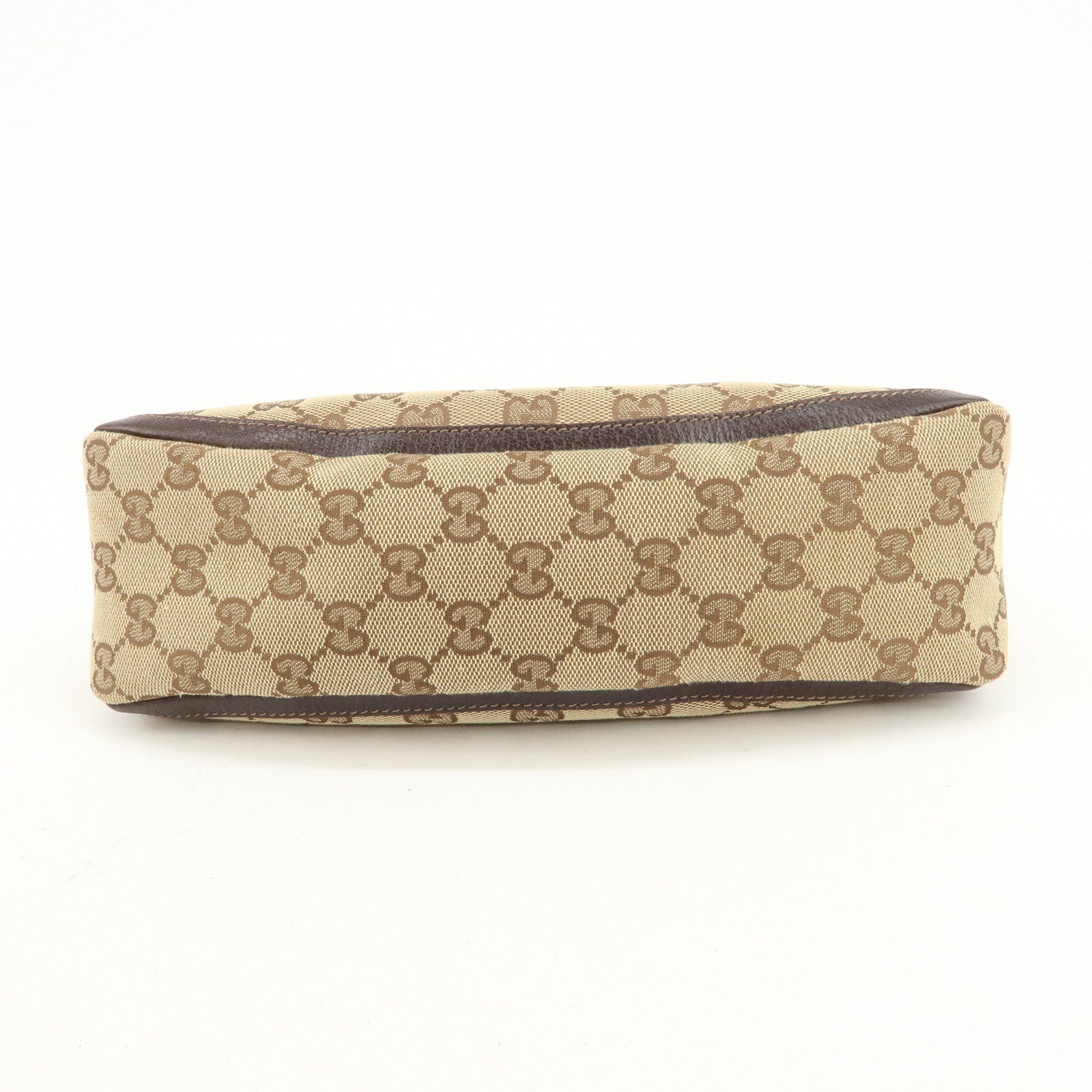 GUCCI Abbey GG Canvas Leather Shoulder Bag Hand Bag Beige 130939