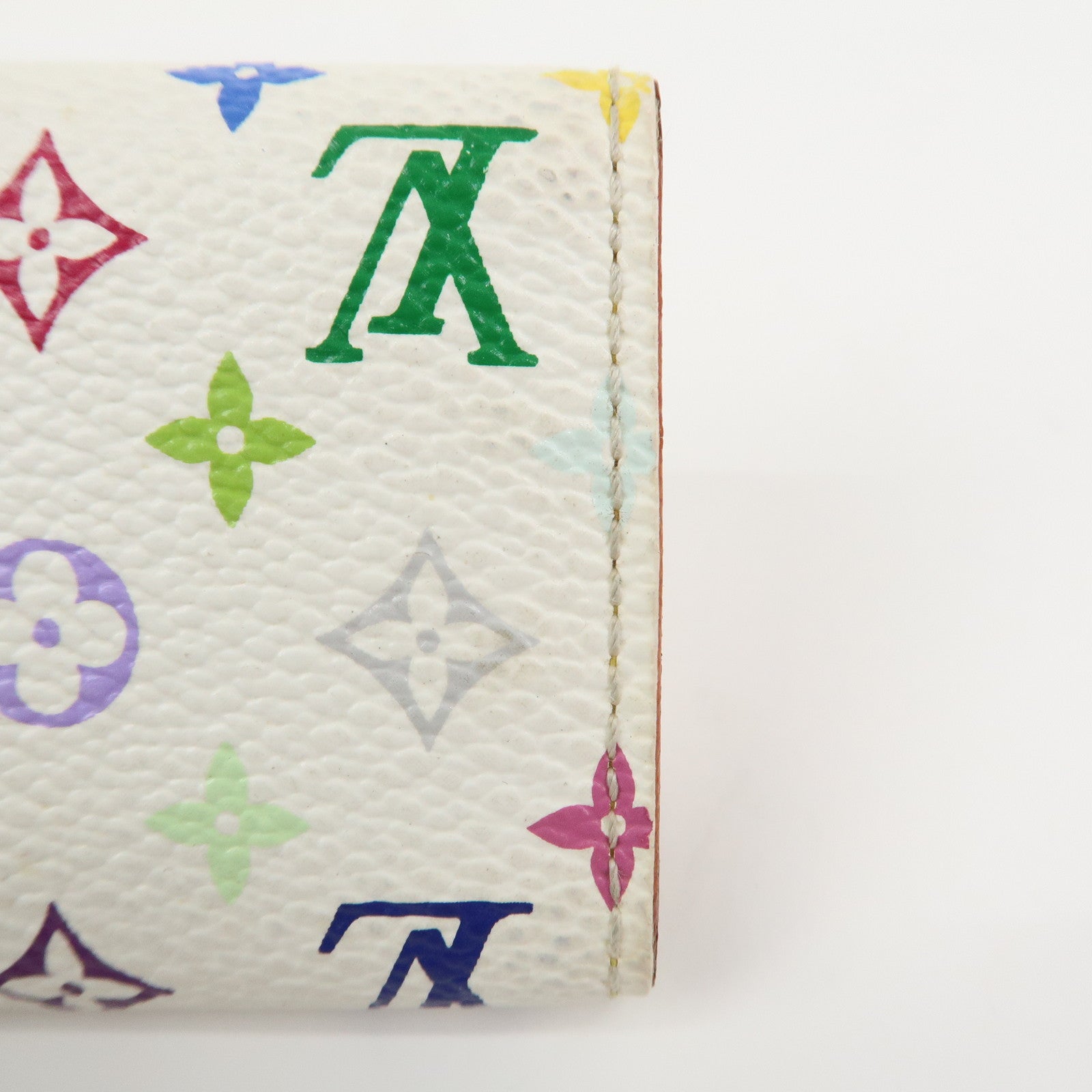 Louis Vuitton Monogram Multicolor Multiclés 4 Key Case Blanc M60043