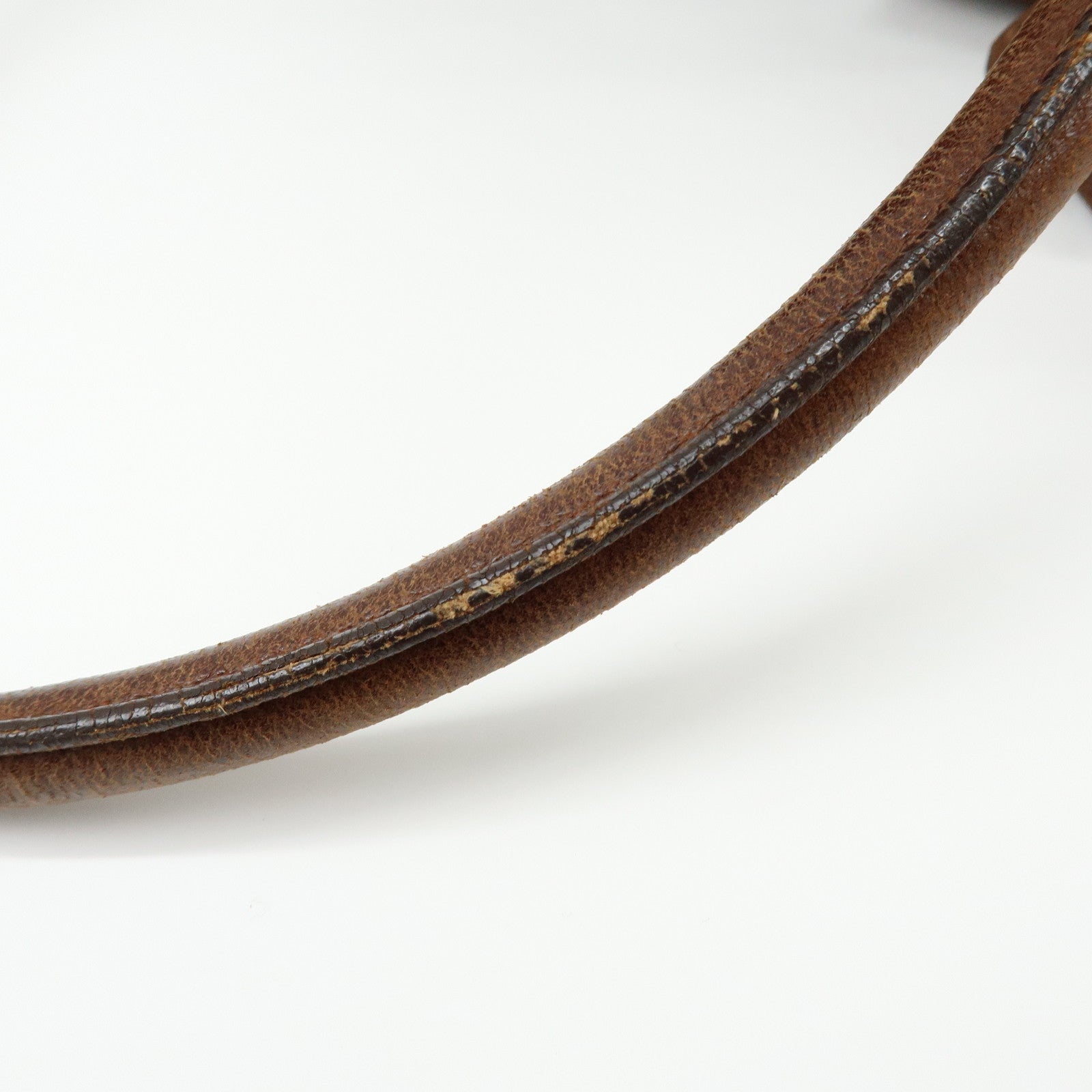 PRADA Leather Shoulder Bag Hand Bag Brown BR3130