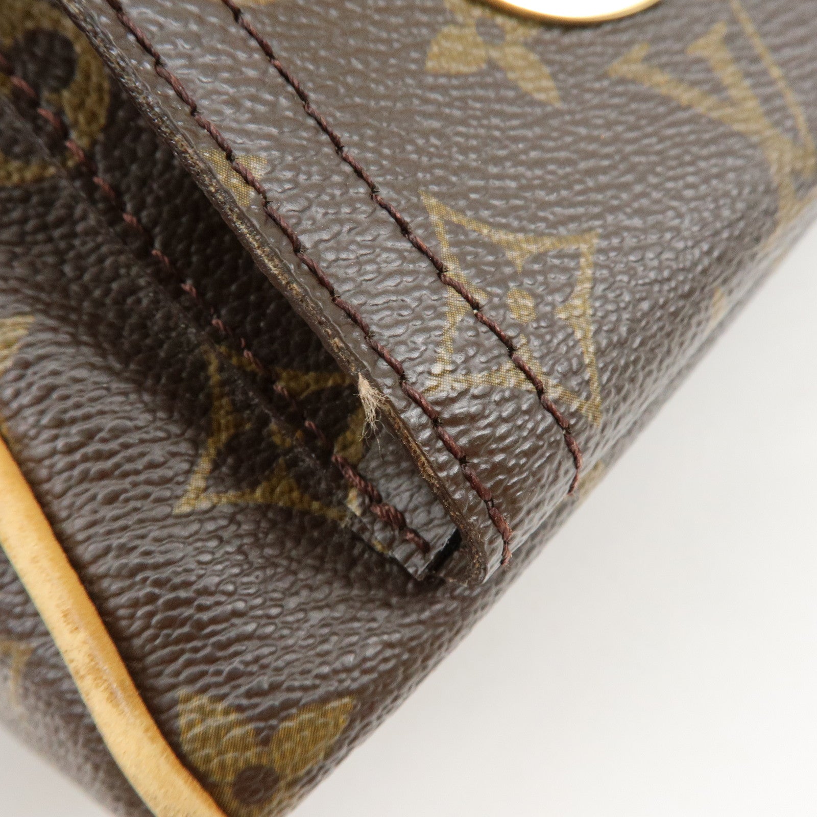 Louis Vuitton Monogram Manhattan PM Hand Bag Brown M40026