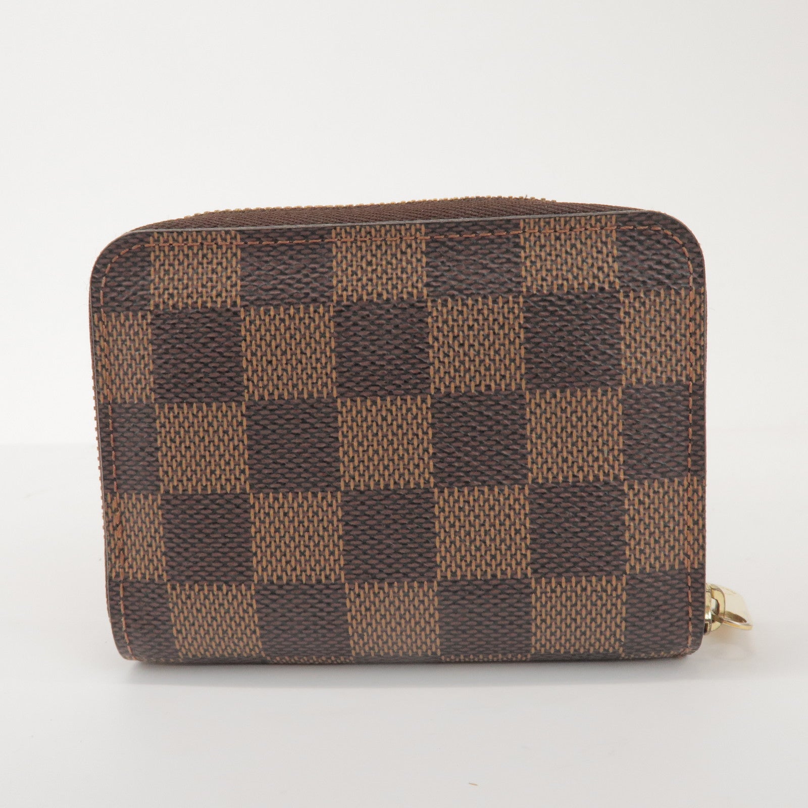 Louis Vuitton Damier Zippy Coin Case Wallet Brown N63070