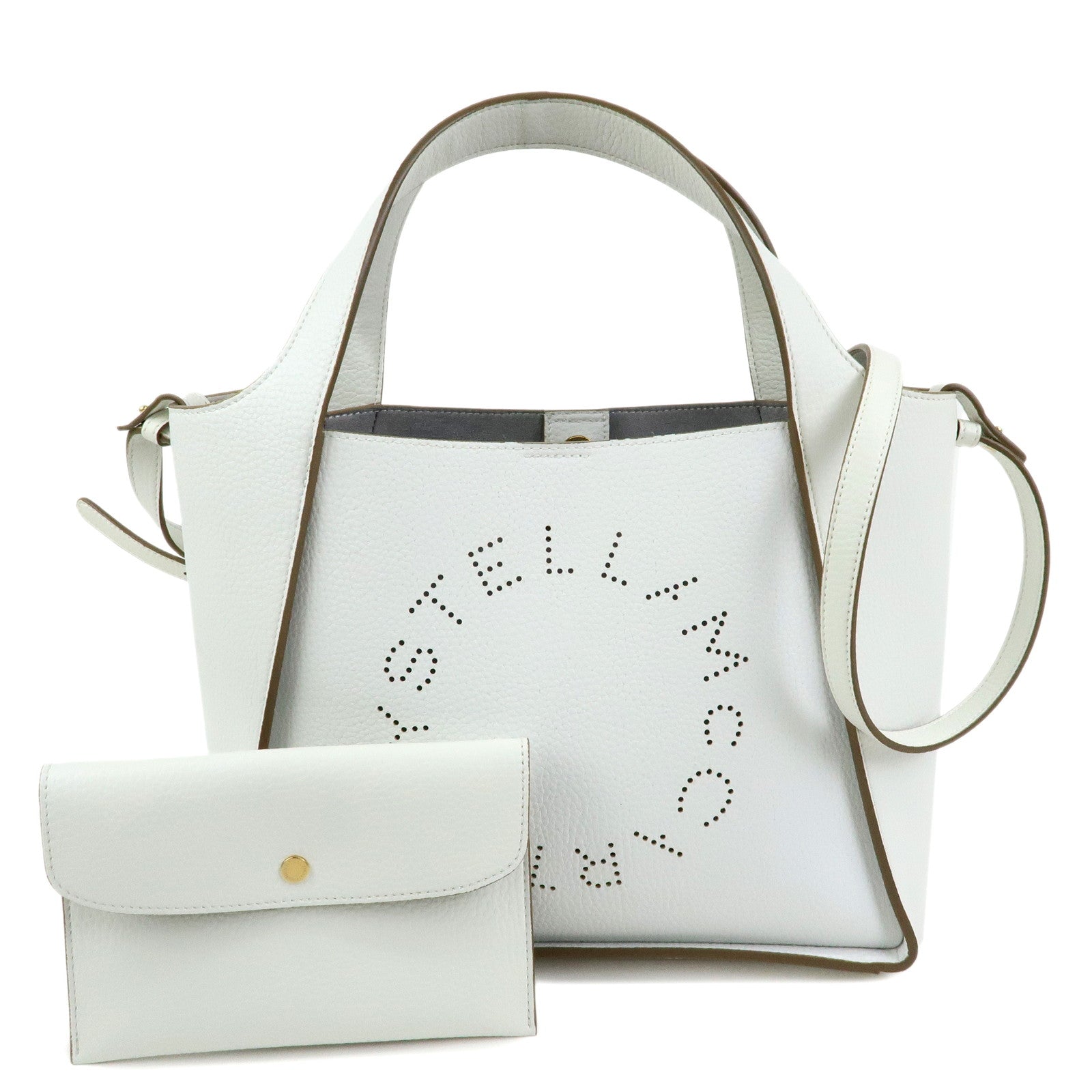 STELLA MCCARTNEY Faux Vegan Leather 2Way Bag Tote Bag White