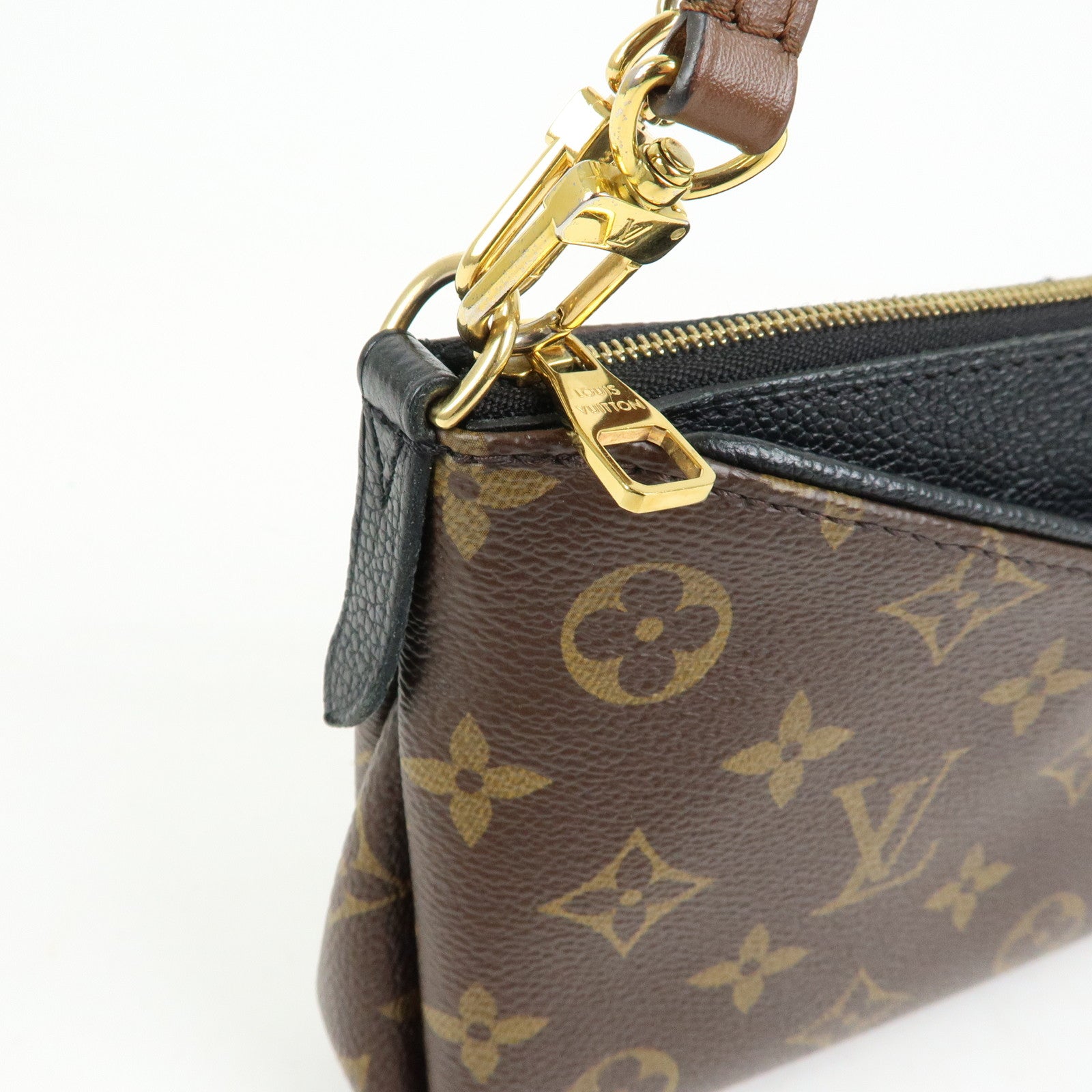 Louis Vuitton Monogram Pallas Clutch 2Way Shoulder Bag Noir M41639