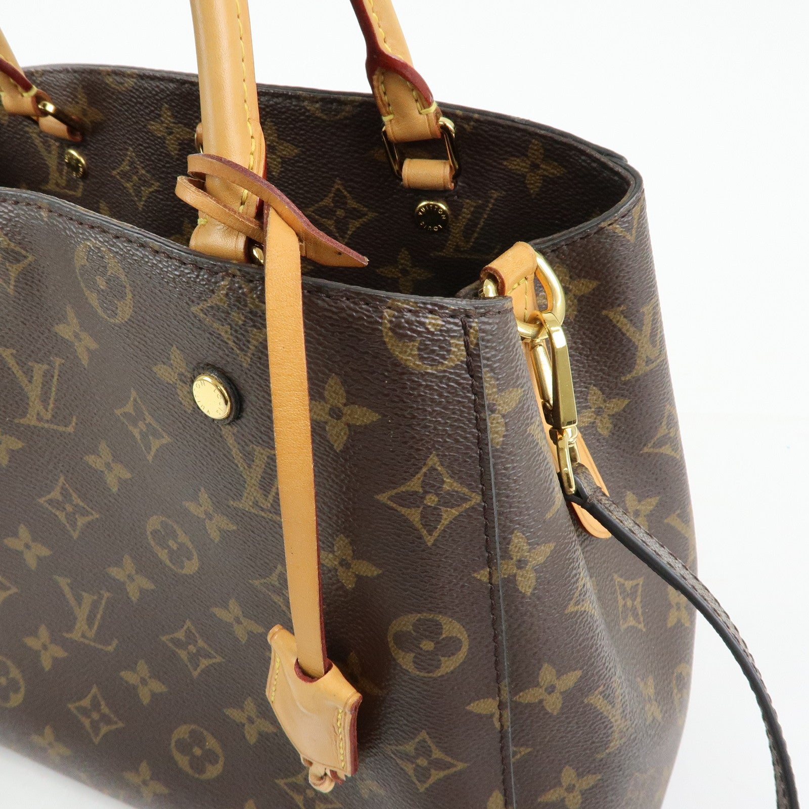 Louis Vuitton Monogram Montaigne MM 2Way Bag Hand Bag Brown M41056