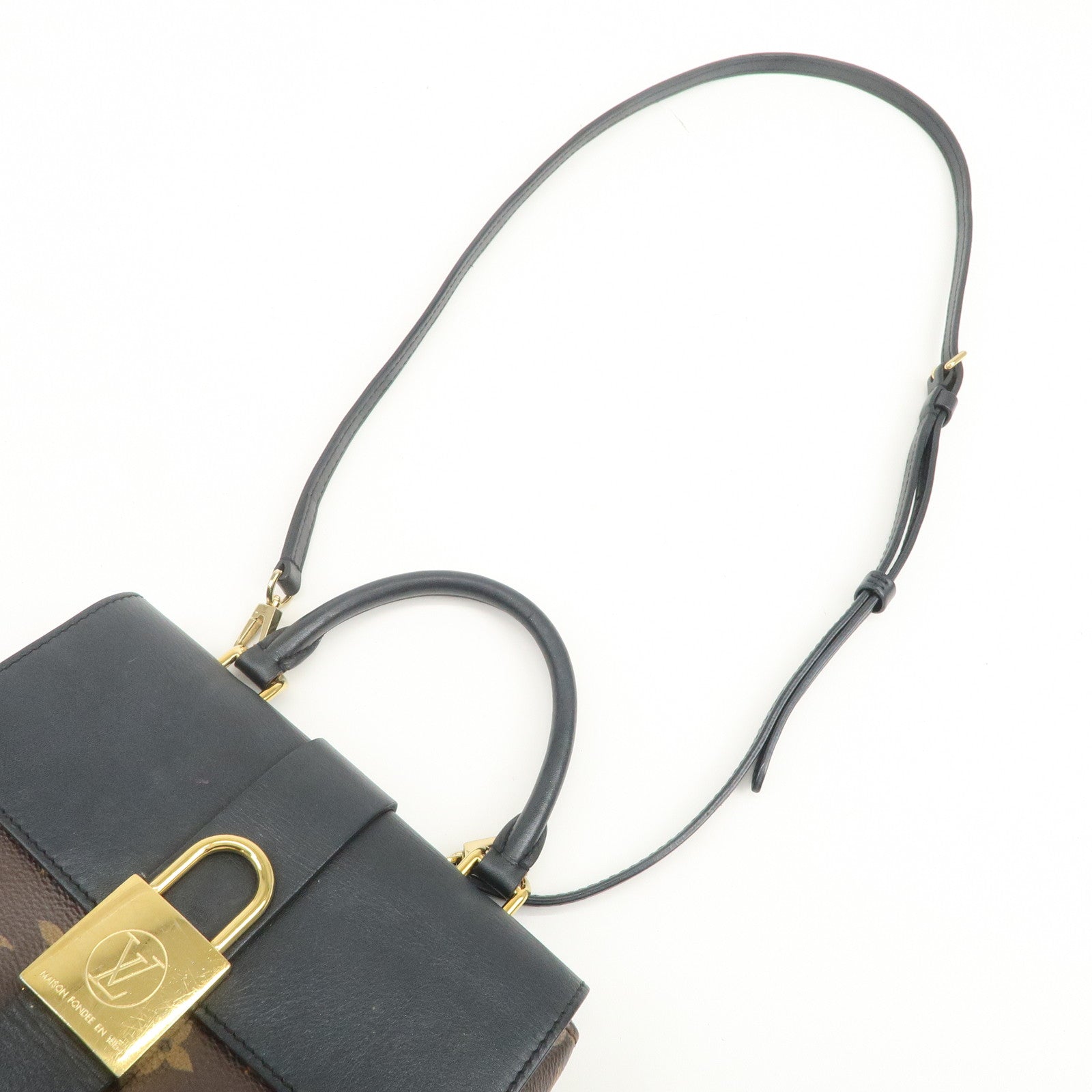 Louis Vuitton Monogram Locky BB 2Way Shoulder Bag Brown Noir M44141