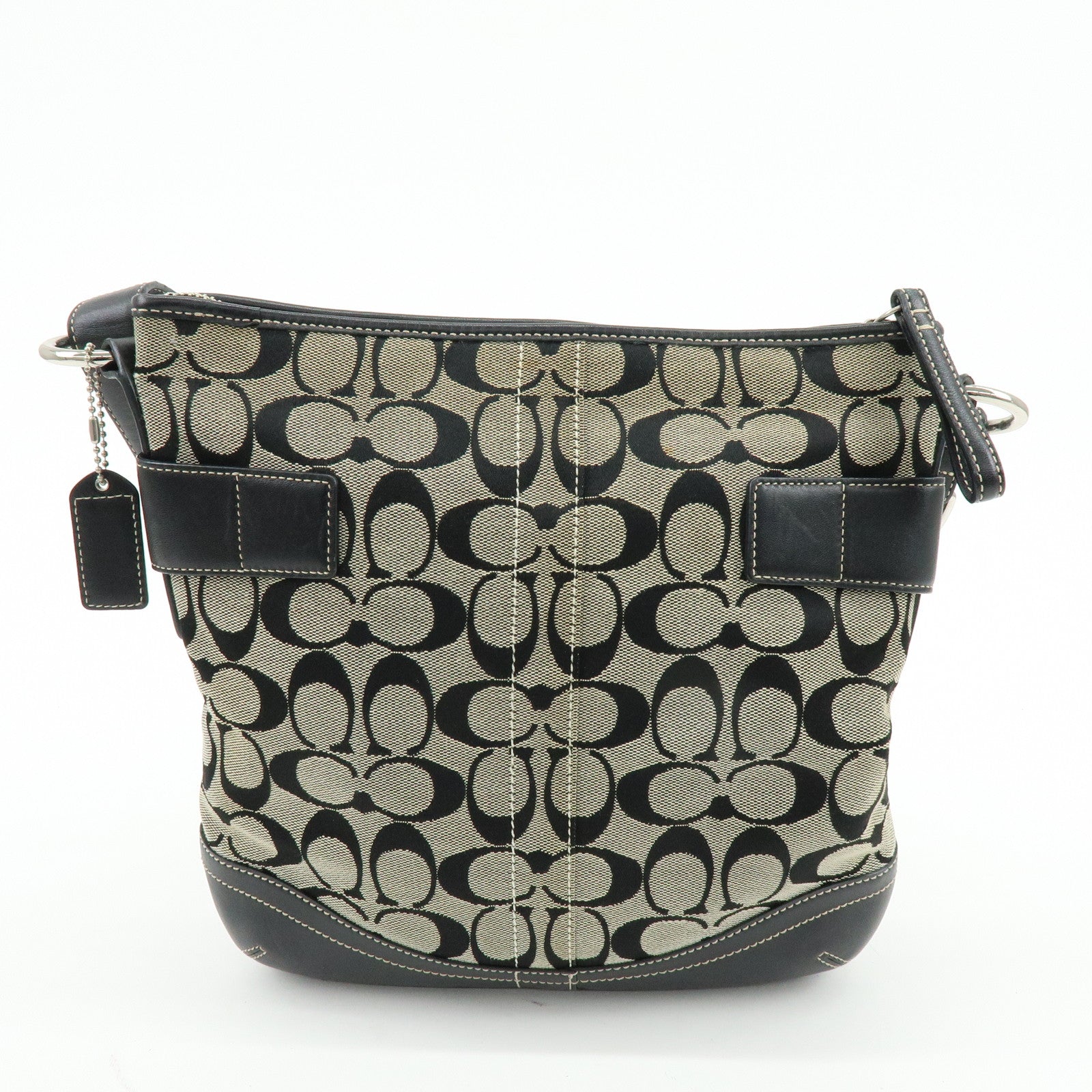 COACH Set of 3 Signature Canvas Leather Shoulder Bag Hand Bag