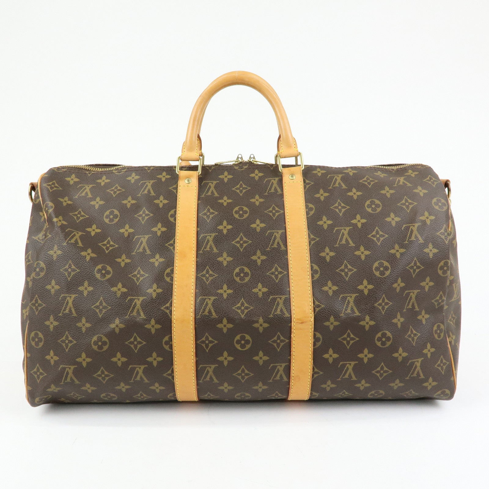 Louis Vuitton Monogram Keep All Bandouliere 50 Boston Bag M41416